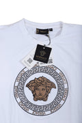 VERSACE Ethereal Ivory Luxe Fit Short Sleeve Graphic T-Shirt