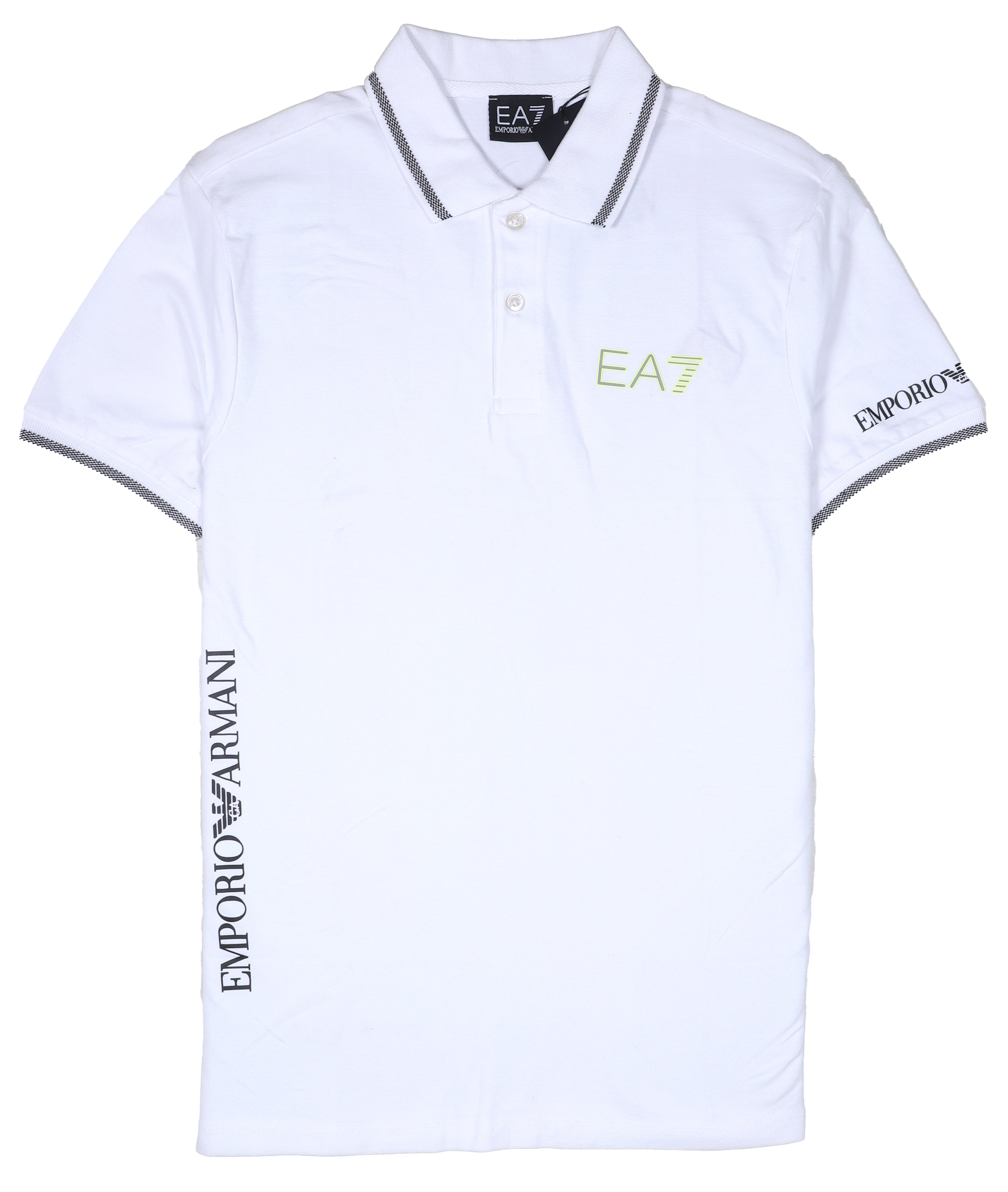 EA7 EMPORIO ARMANI Frosted Pearl Tailored Fit Short Sleeve Piqué Polo Shirt
