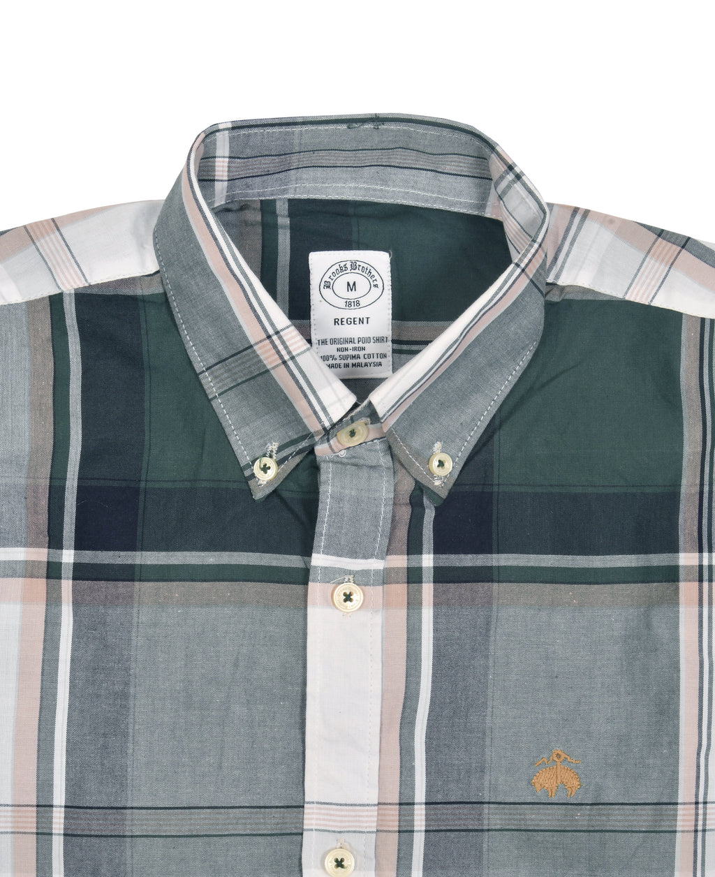 Brooks Brothers Verdant Mist Tailored Fit Long Sleeve Button-Up Shirt