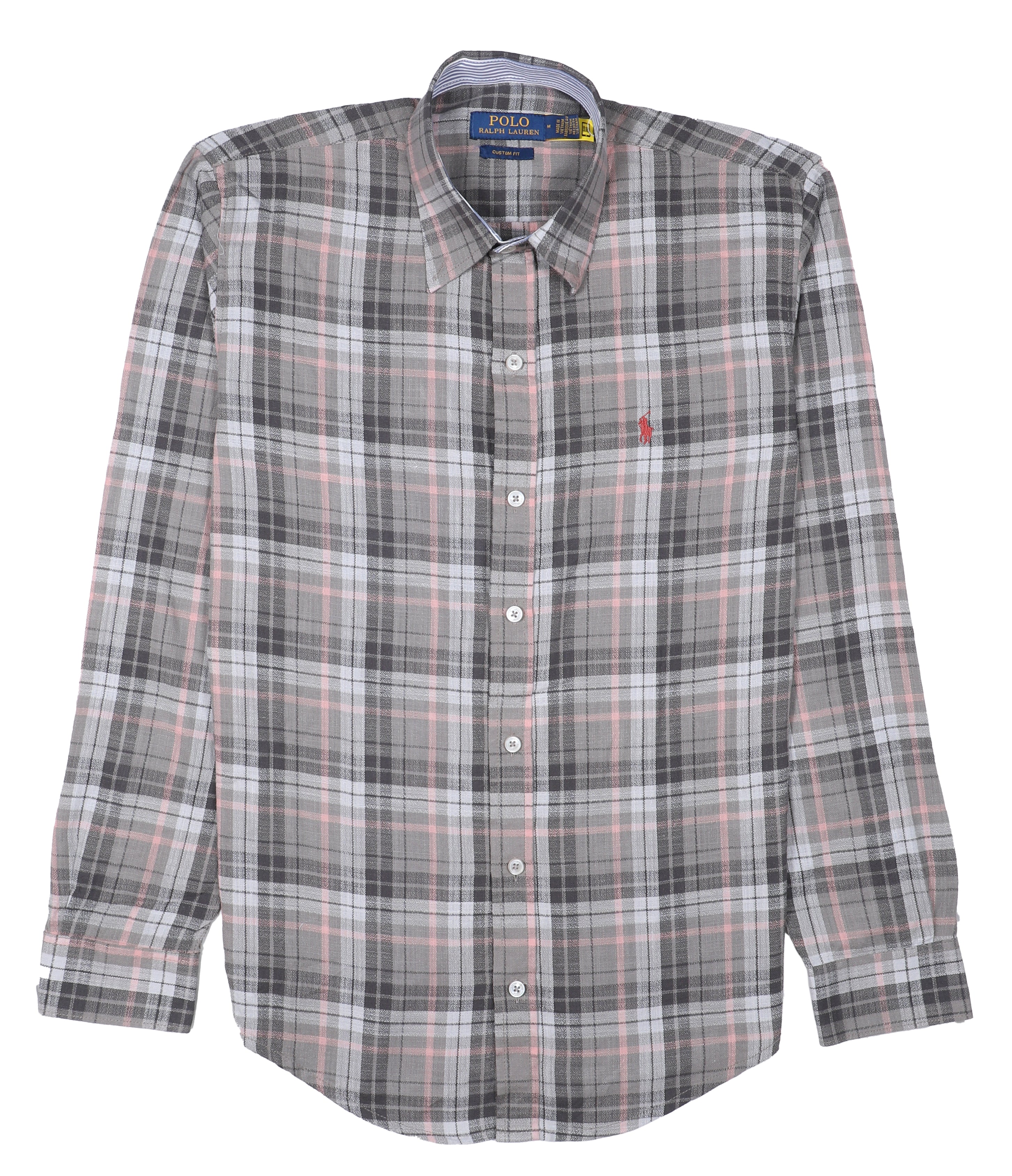 POLO Emberstone Charcoal Classic Fit Long Sleeve Plaid Button-Up Shirt
