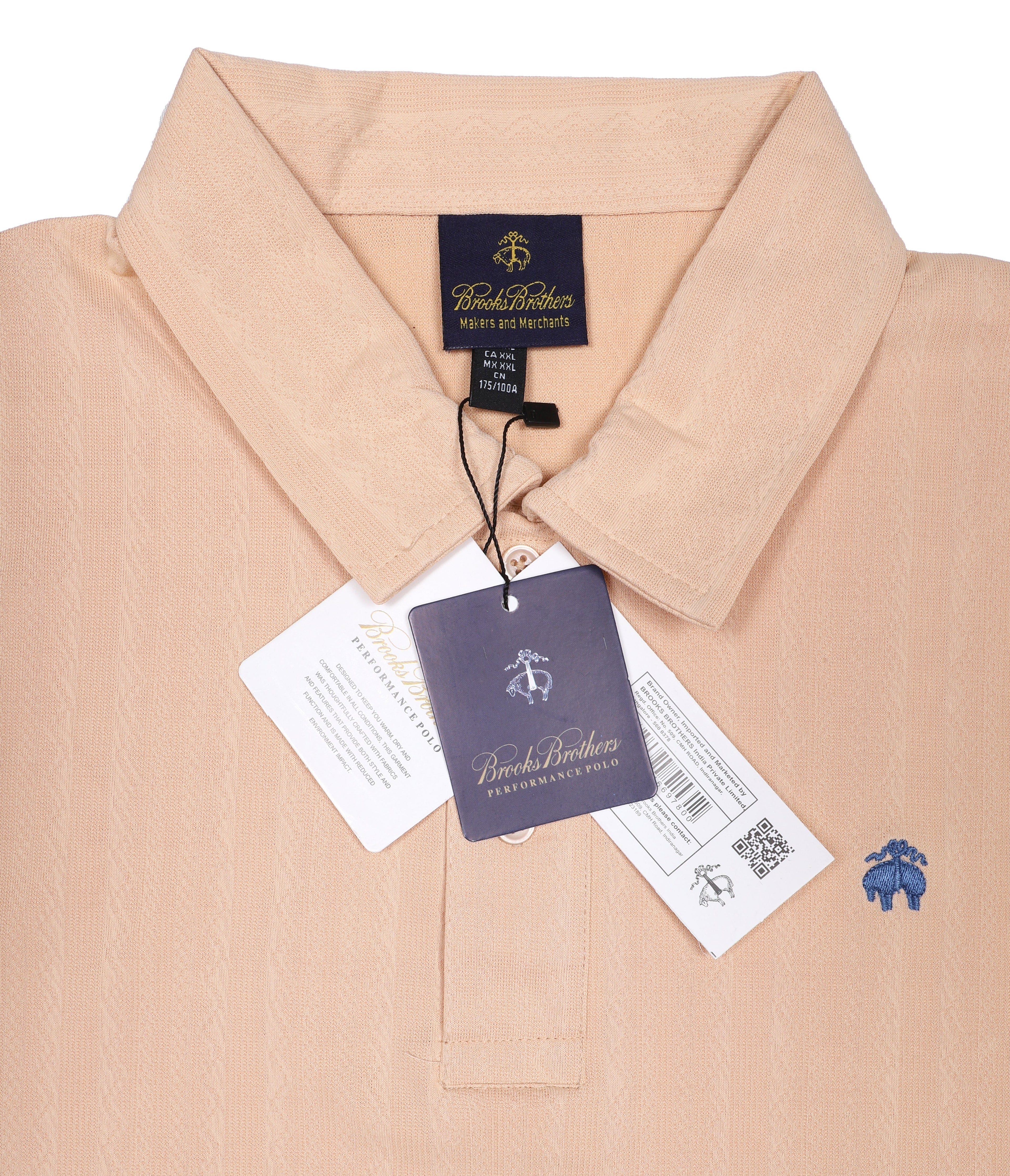 Brooks Brothers Performance Polo in Soft Peach