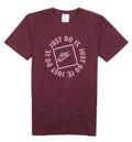 NIKE Just Do It Graphic Tee in Burgundy