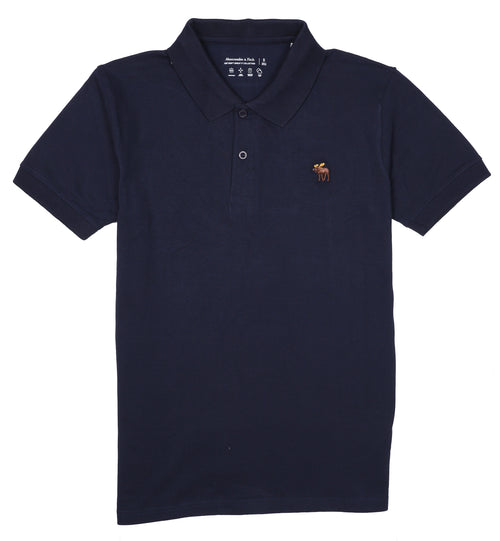 ABERCROMBIE & FITCH Classic Fit Polo Shirt in Navy