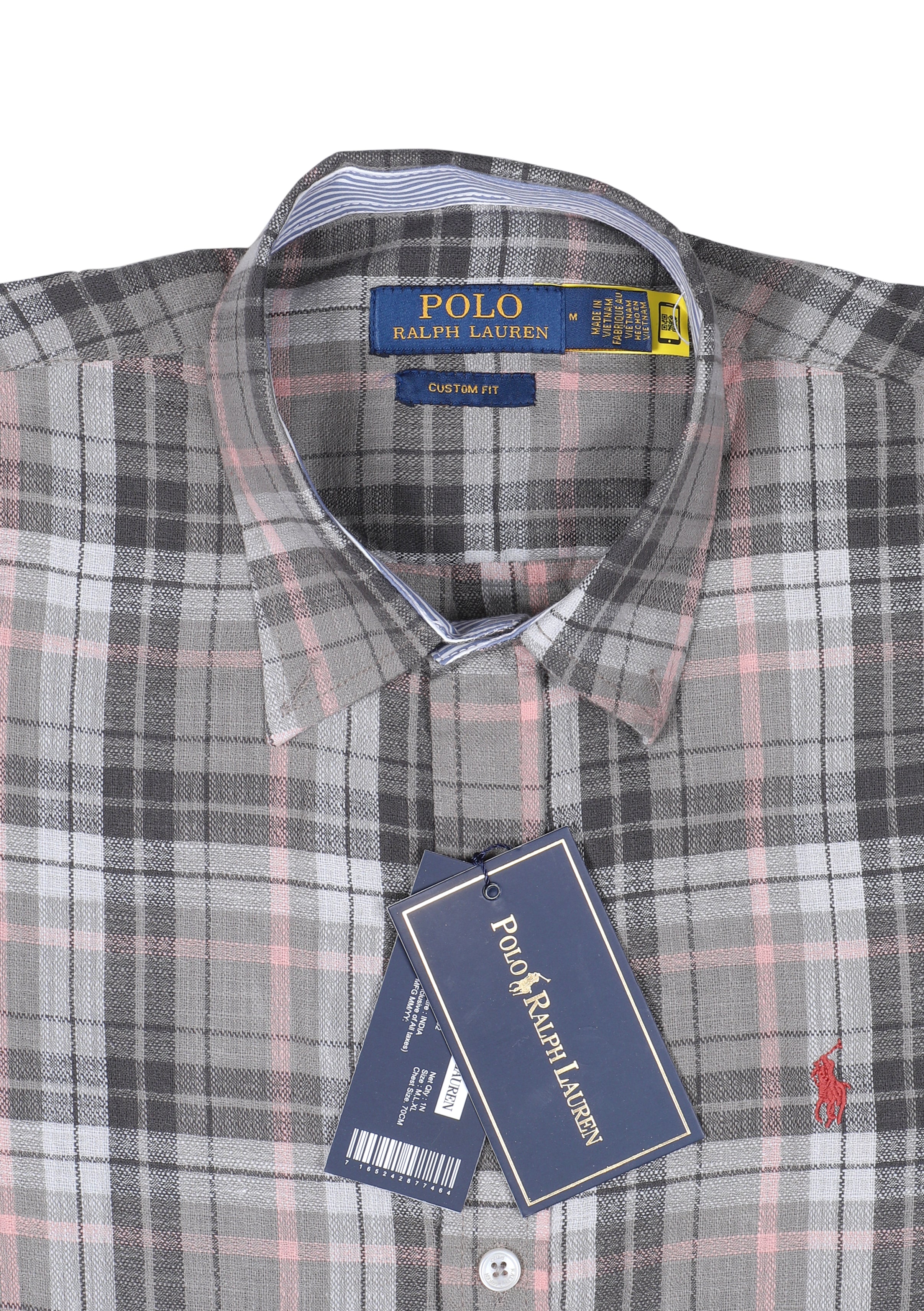 POLO Emberstone Charcoal Classic Fit Long Sleeve Plaid Button-Up Shirt