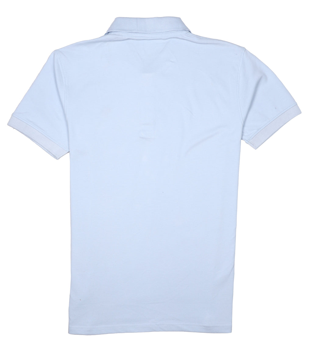 ABERCROMBIE & FITCH Tranquil Azure Classic Fit Short Sleeve Piqué Polo Shirt