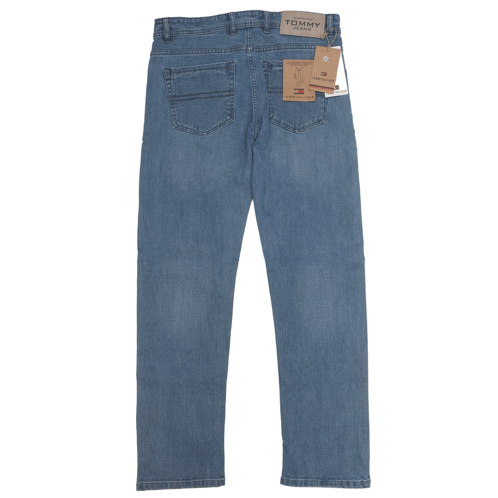 TOMMY TWILIGHT SKY Straight Fit Vintage Wash Denim Jeans