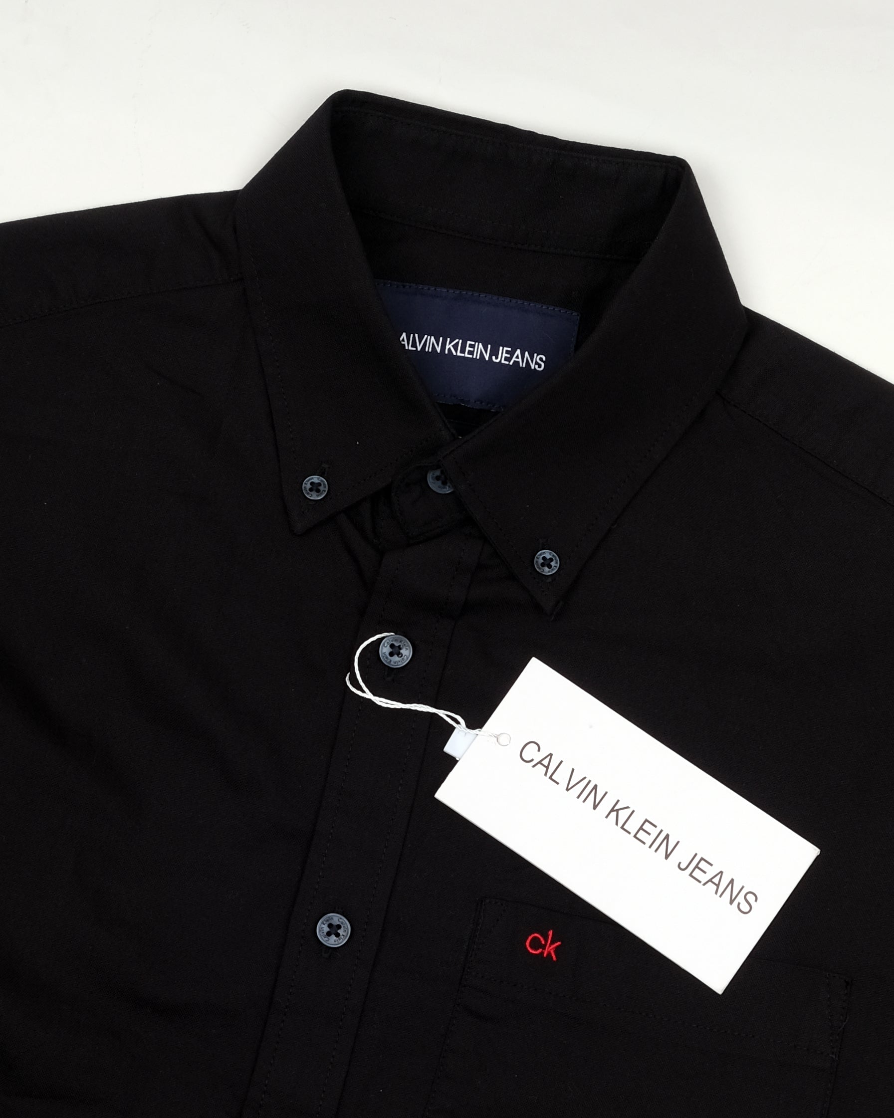 CALVIN KLEIN JEANS Midnight Shadow Slim Fit Long Sleeve Button-Down Shirt