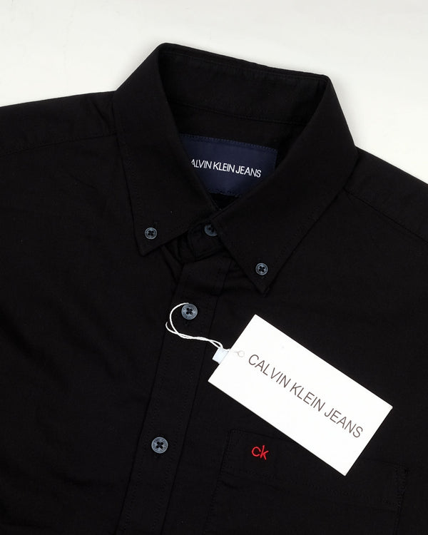 CALVIN KLEIN JEANS Midnight Shadow Slim Fit Long Sleeve Button-Down Shirt