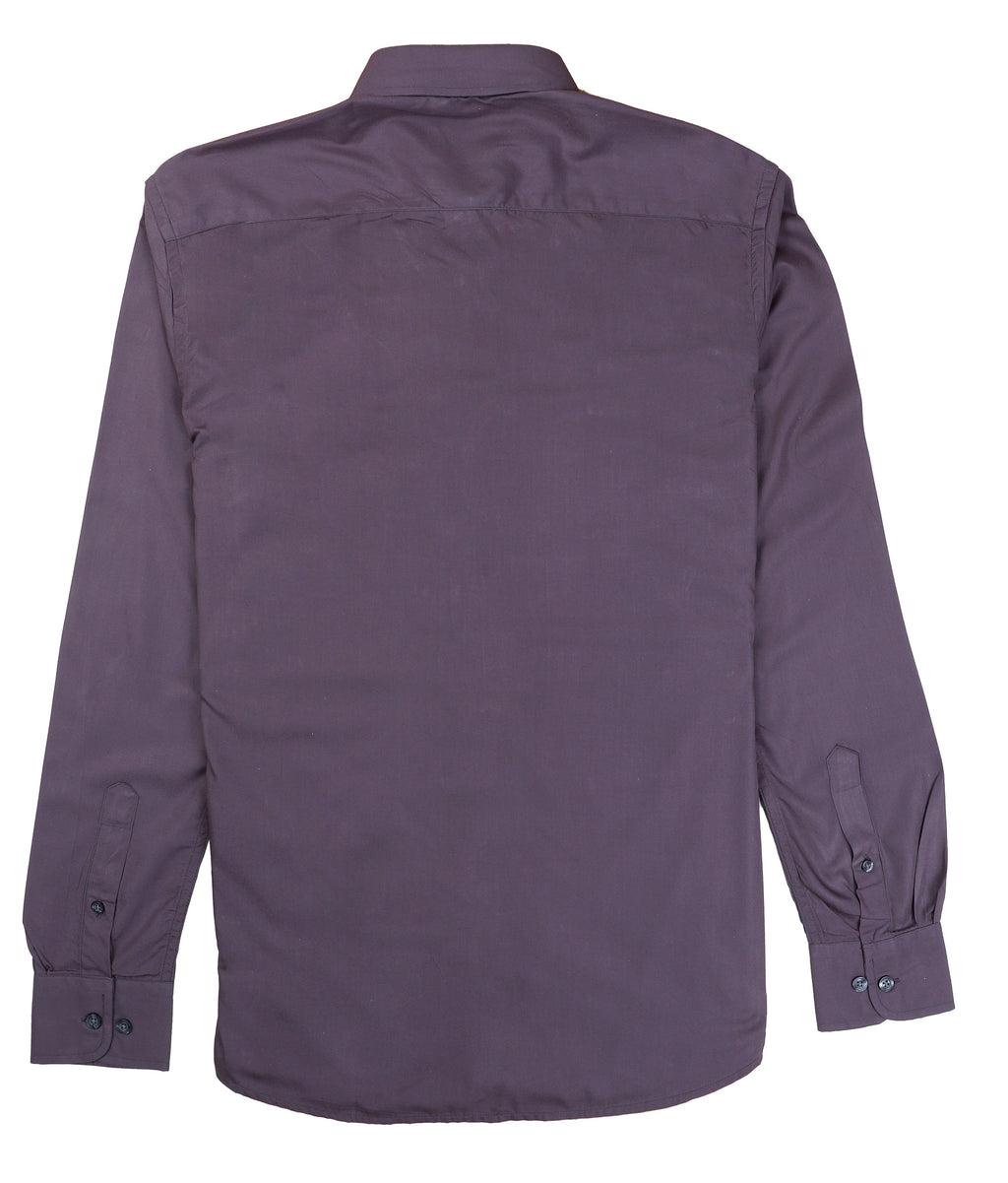 CALVIN KLEIN Enchanted Plum Tailored Fit Long Sleeve Dress Shirt