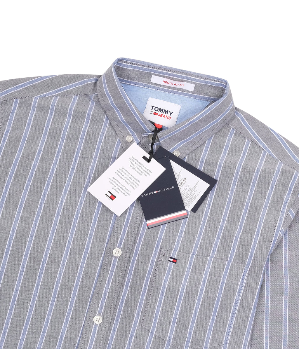 TOMMY HILFIGER Misty Slate Slim Fit Oxford Button-Down Shirt