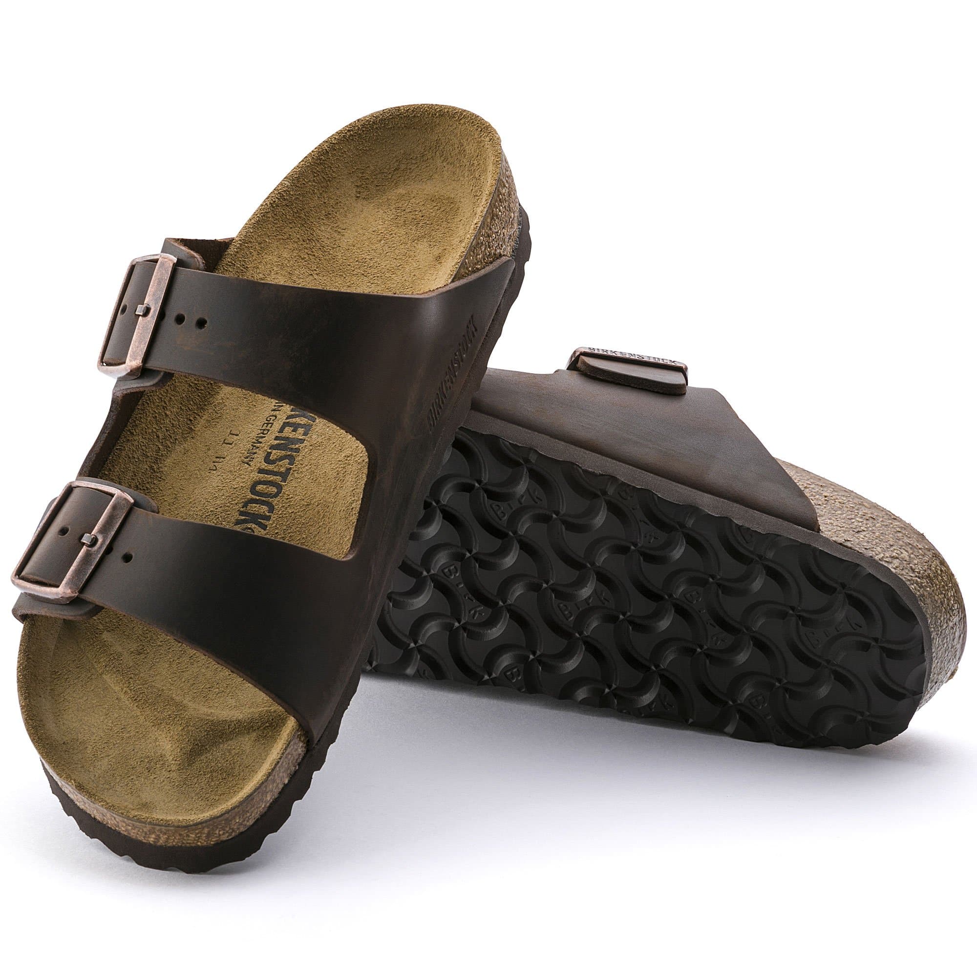 BIRKENSTOCK Rustic Chestnut Oiled Leather Arizona Sandals