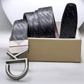 Calvin Klein Signature Embossed Leather Belt