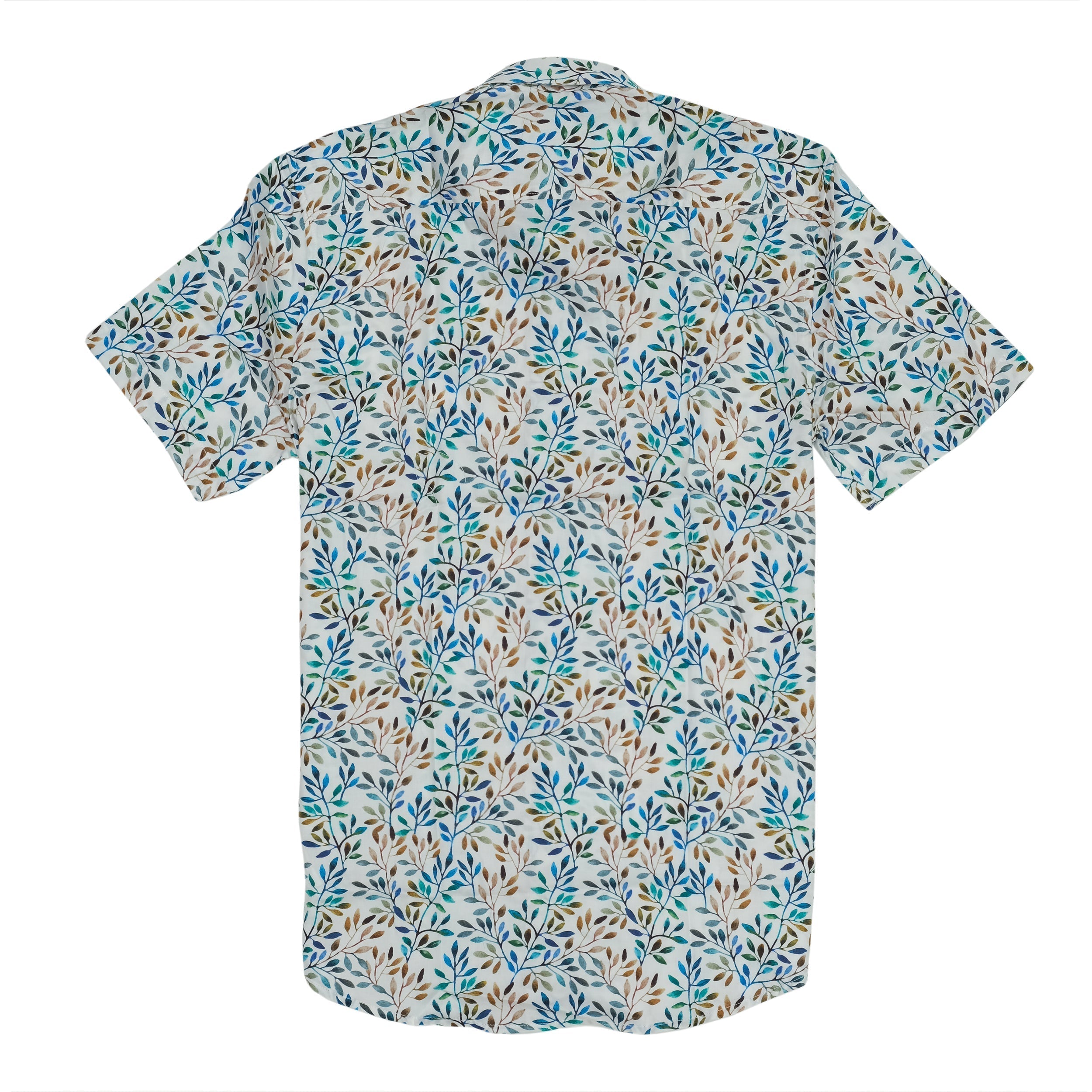 ZARA Serene Sky Floral Print Short Sleeve Shirt