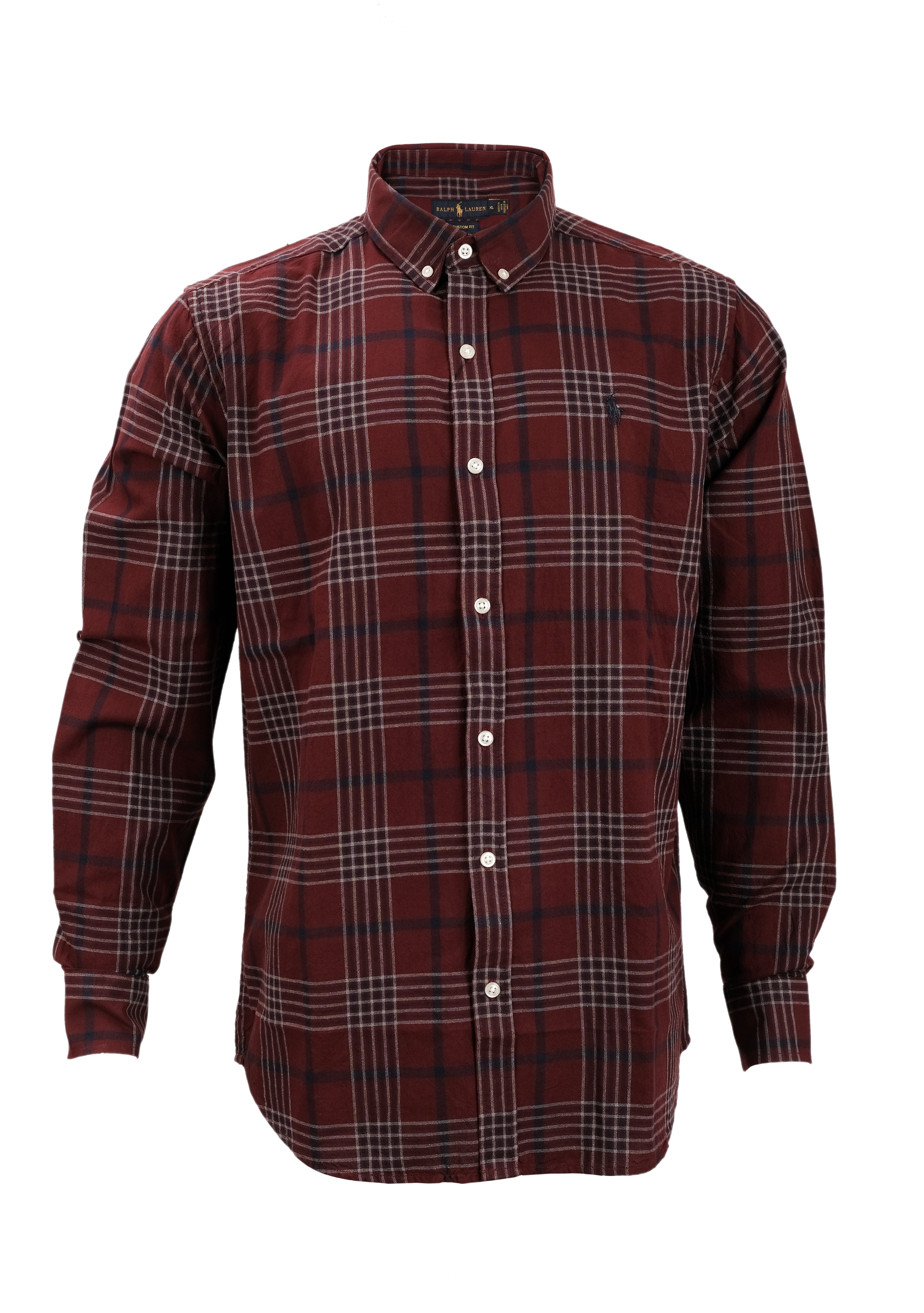 POLO RALPH LAUREN Garnet Check Classic Fit Long Sleeve Oxford Shirt