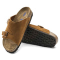 BIRKENSTOCK Ember Copper Luxe Suede Slide Sandals