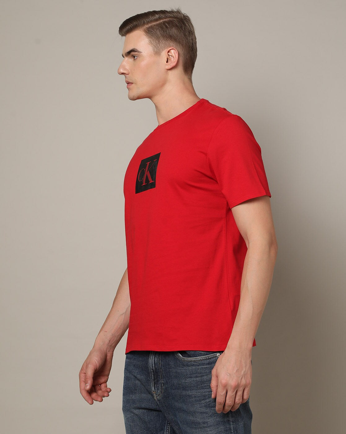 Calvin Klein Men's Red Logo T-Shirt