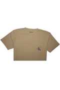 CALVIN KLEIN Silken Caramel Tailored Fit Short Sleeve T-Shirt
