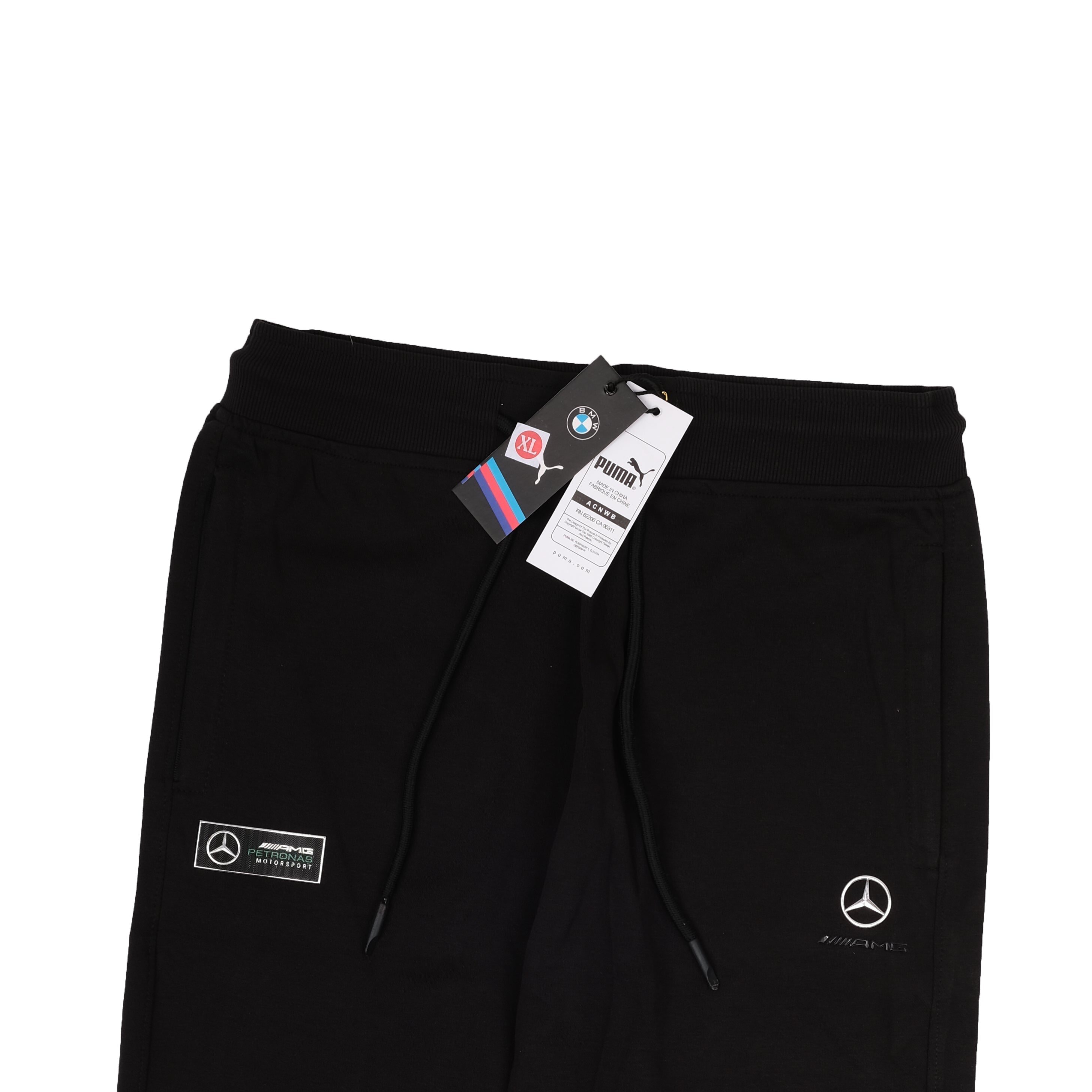 PUMA Midnight Onyx Slim Fit Logo Patch Heritage Fleece Jogger Pants