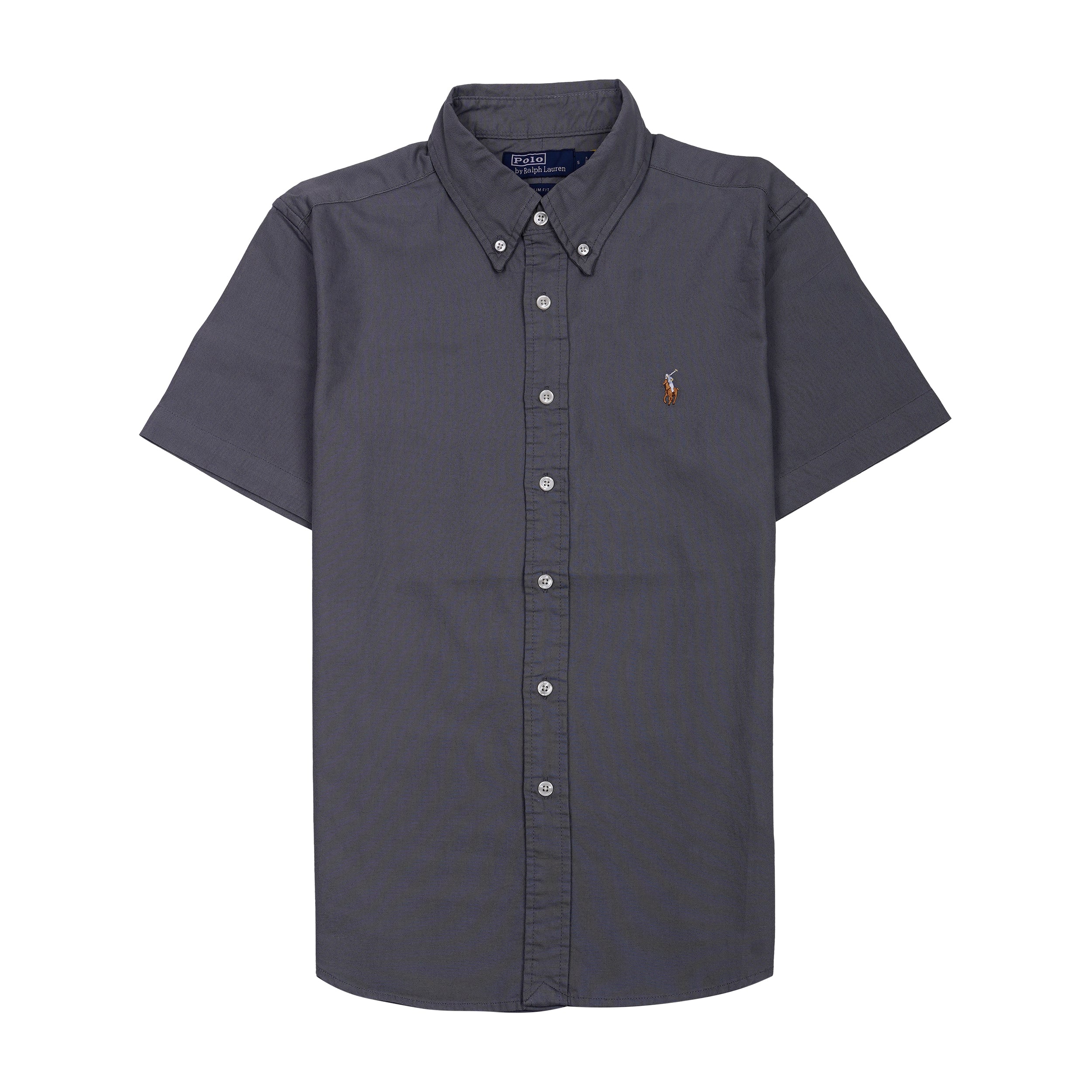 POLO RALPH LAUREN Midnight Ash Slim Fit Short Sleeve Button-Down Shirt