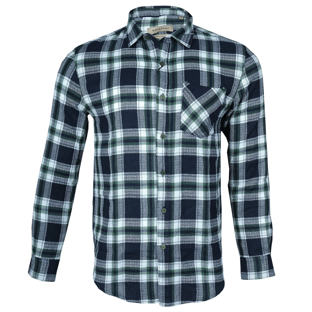 BURBERRY Enchanted Pine Check Flannel Long Sleeve Shirt