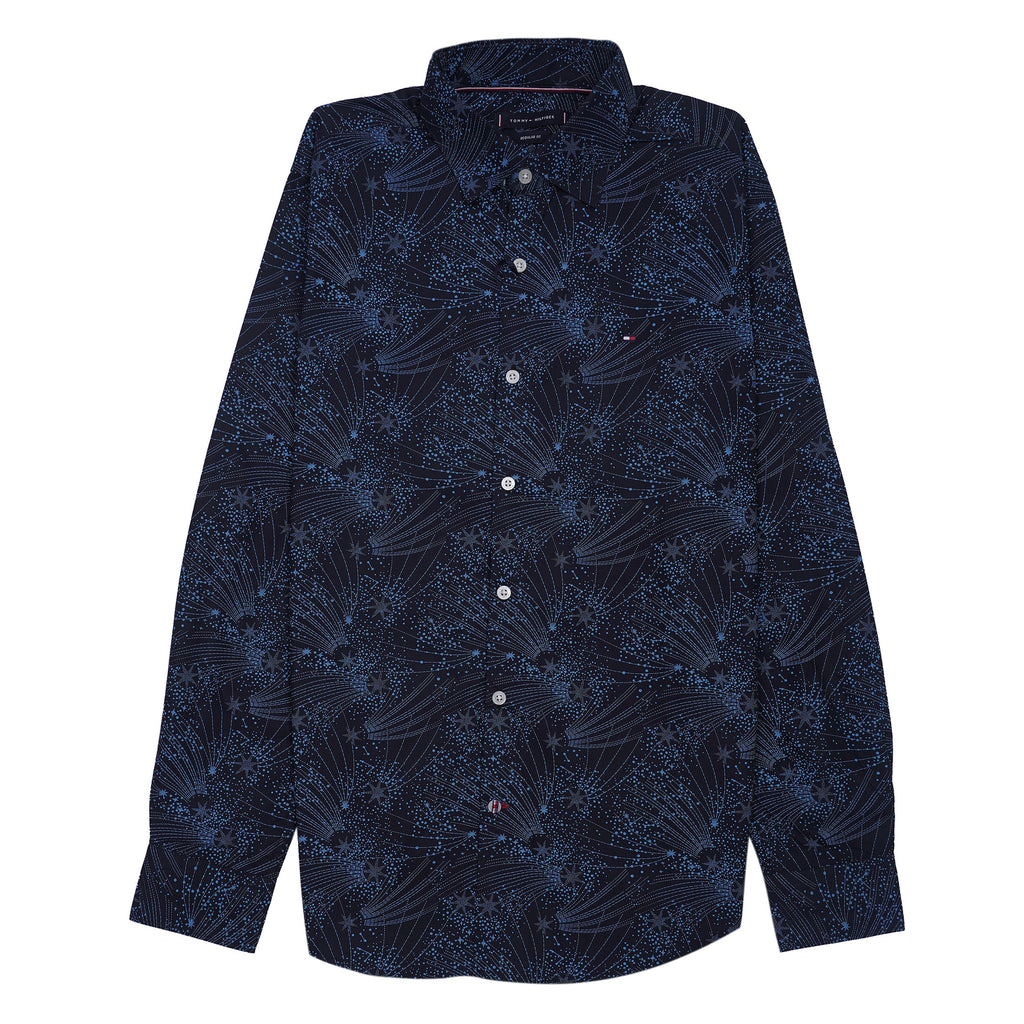 TOMMY HILFIGER Prismatic Onyx Whisper Tailored Fit Long Sleeve Shirt