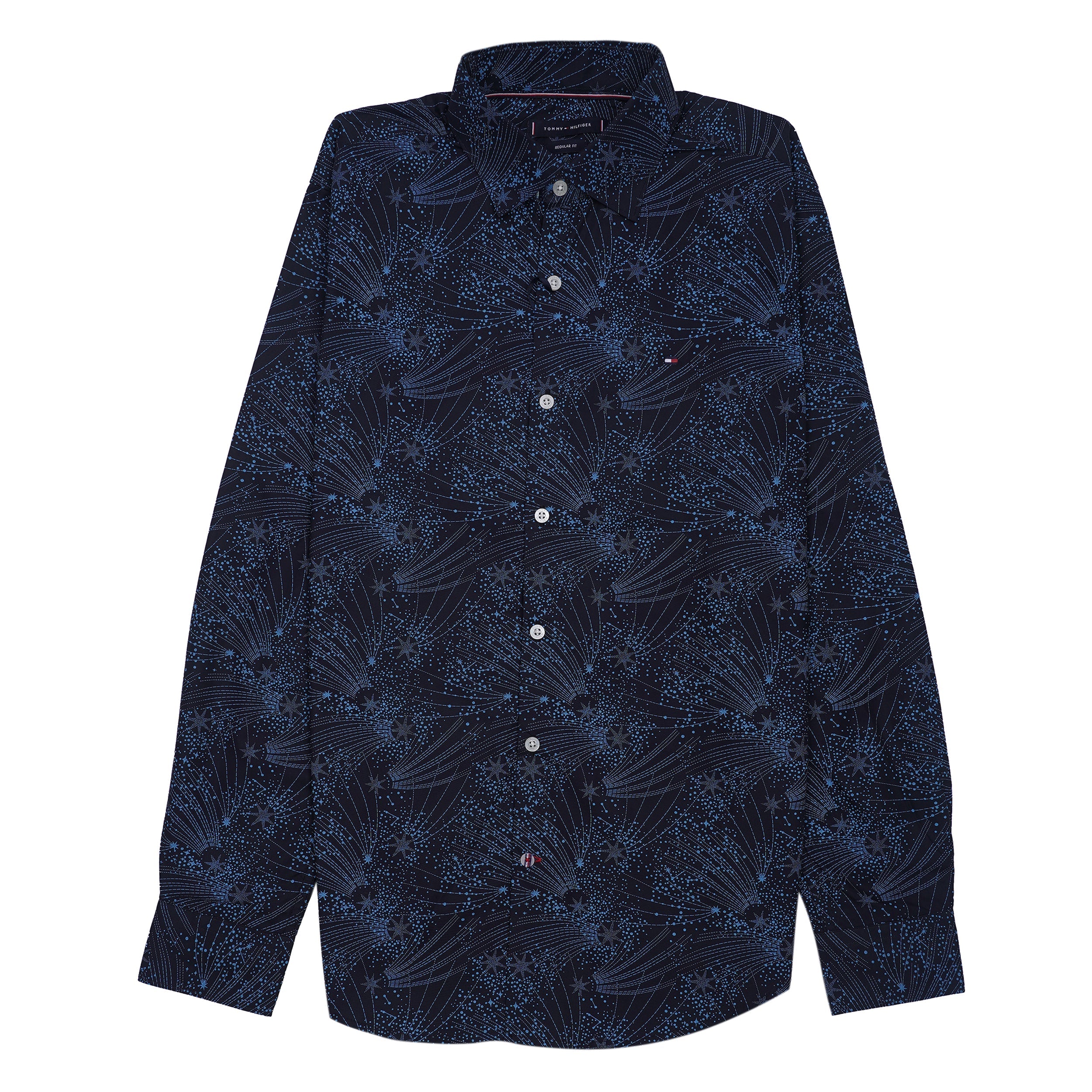 TOMMY HILFIGER Prismatic Onyx Whisper Tailored Fit Long Sleeve Shirt