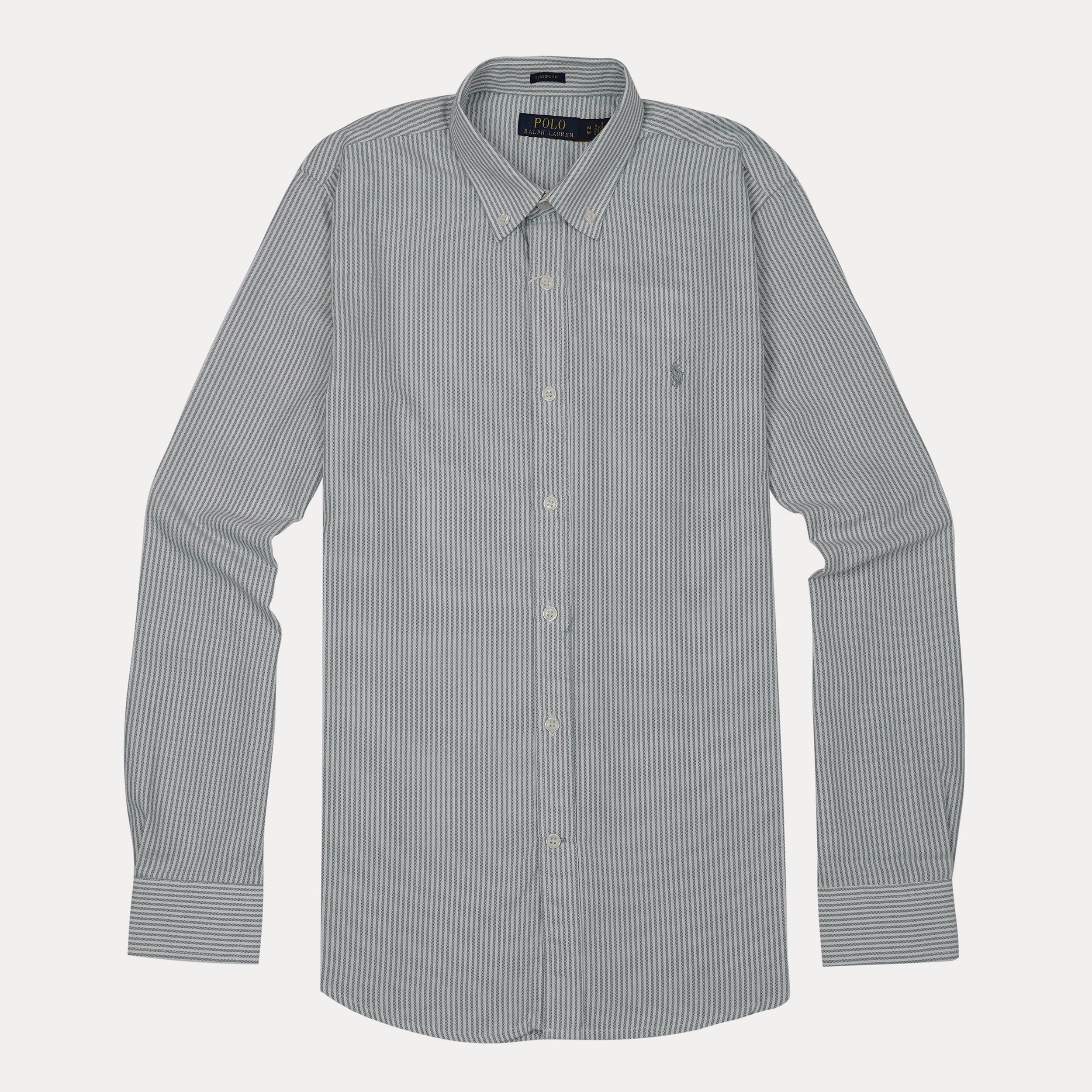 POLO RALPH LAUREN Tranquil Slate Slim Fit Long Sleeve Button-Down Shirt