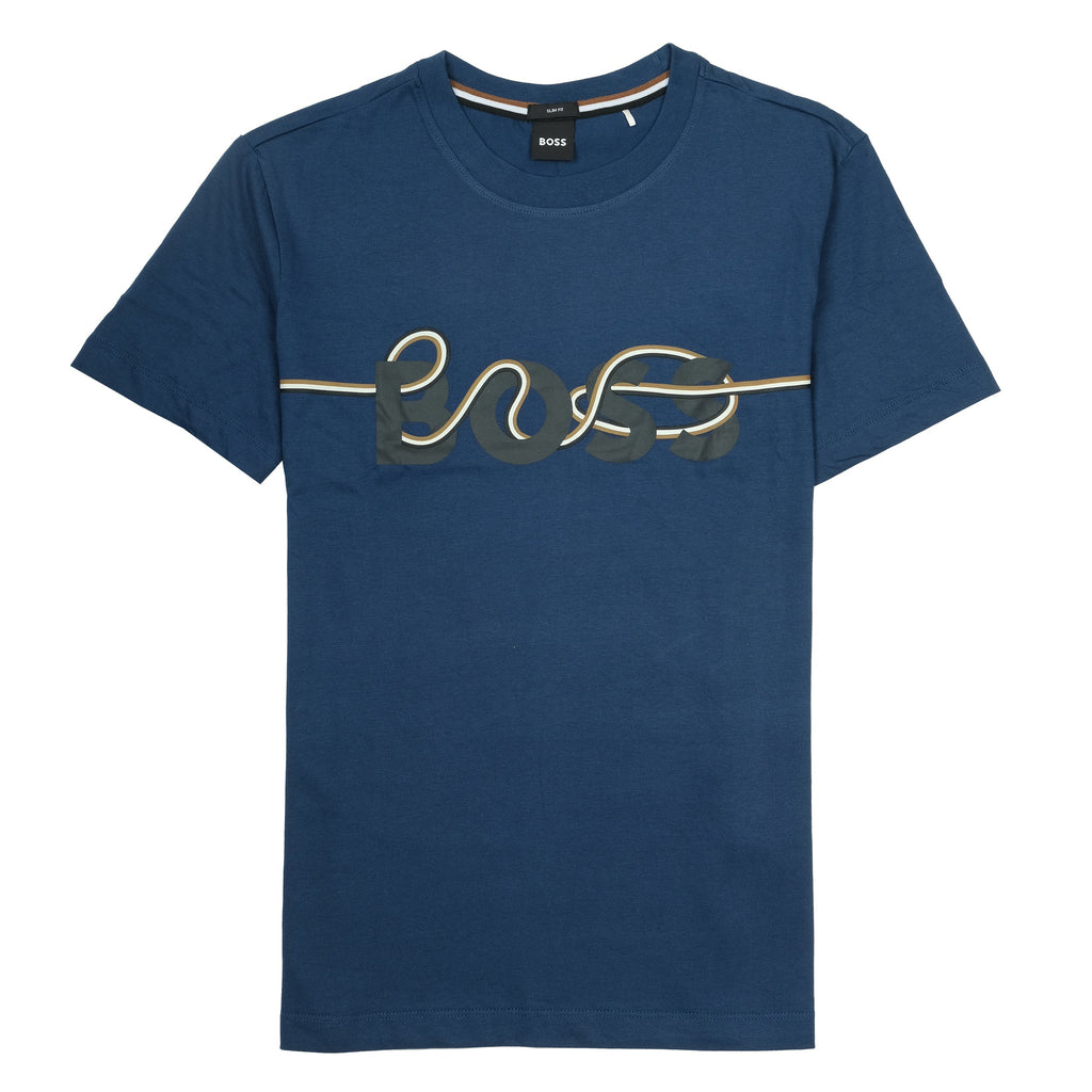 BOSS Ocean Depth Casual Fit Graphic Logo Tee
