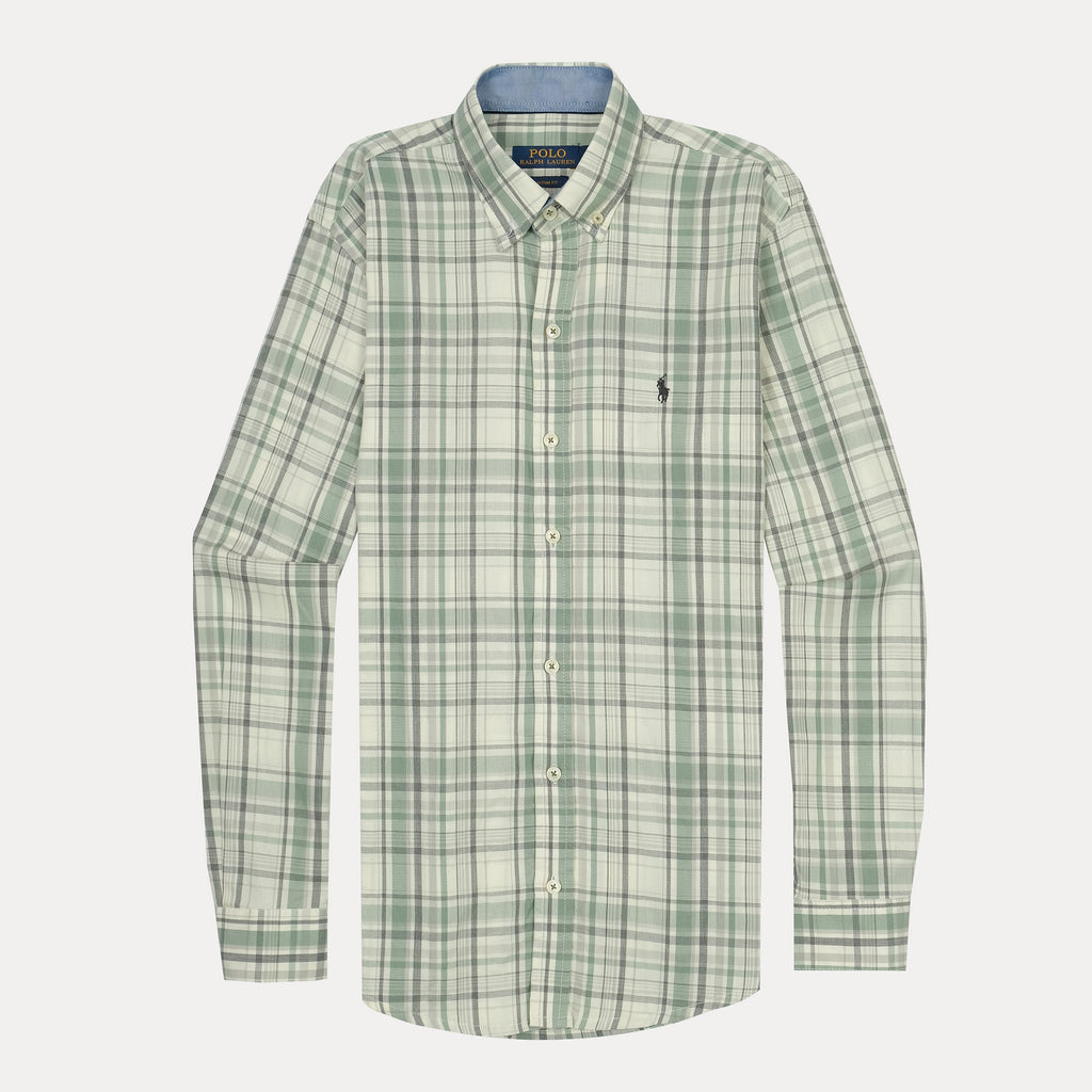 POLO RALPH LAUREN Celestial Sage Tailored Fit Long Sleeve Button-Down Shirt