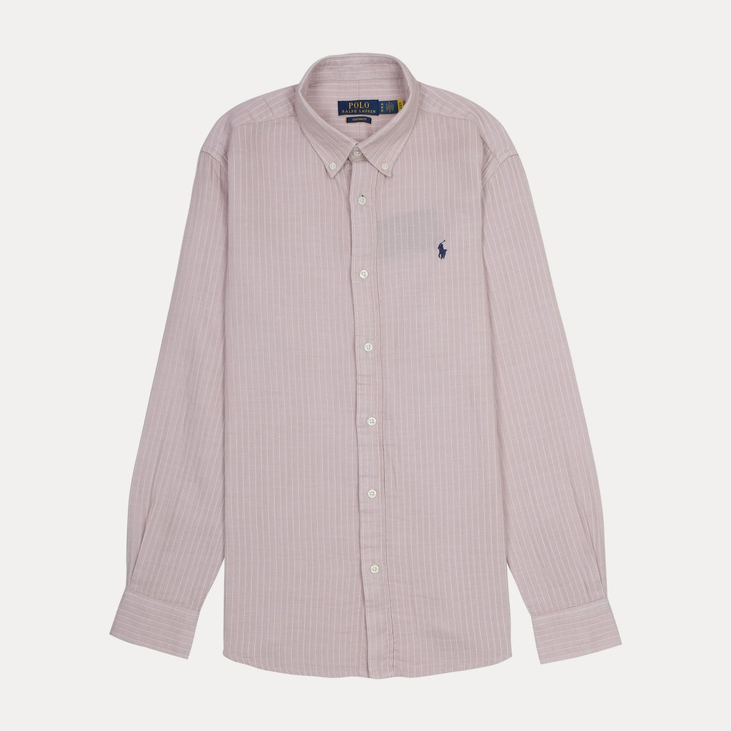 POLO RALPH LAUREN Blush Dawn Tailored Fit Long Sleeve Striped Button-Down Shirt