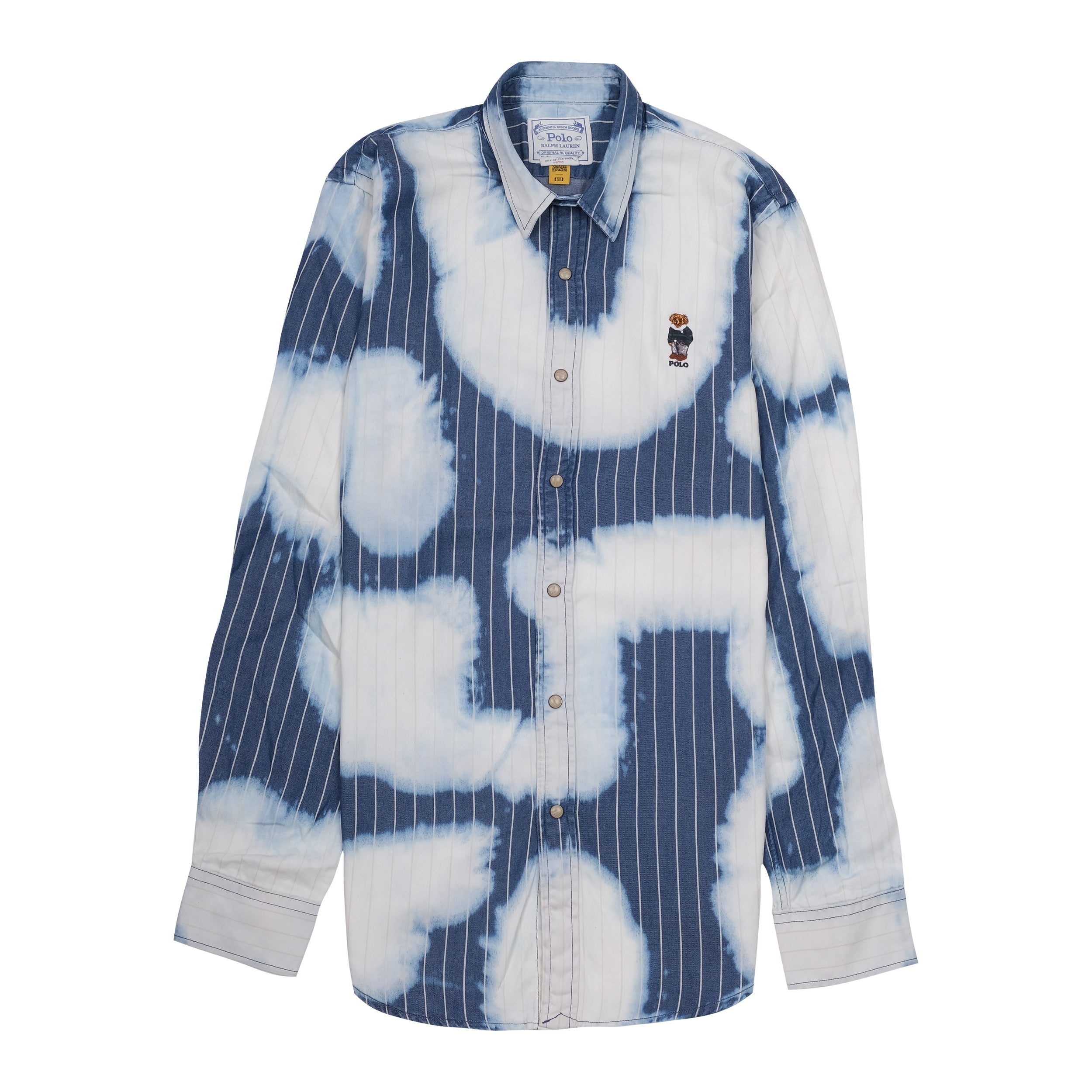 POLO RALPH LAUREN Celestial Aqua Striped Classic Fit Long Sleeve Shirt