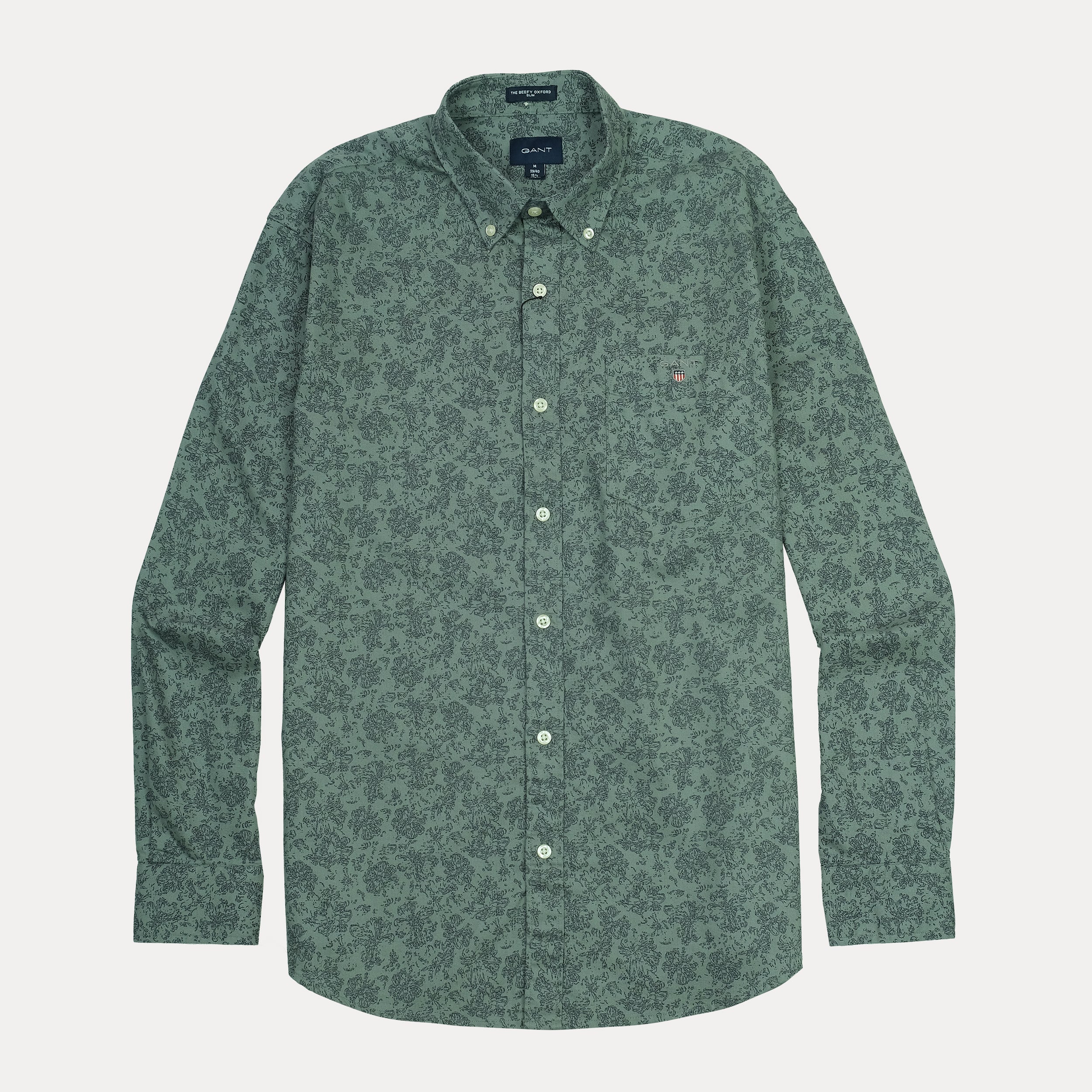 GANT Mystic Sage Slim Fit Long Sleeve Oxford Shirt