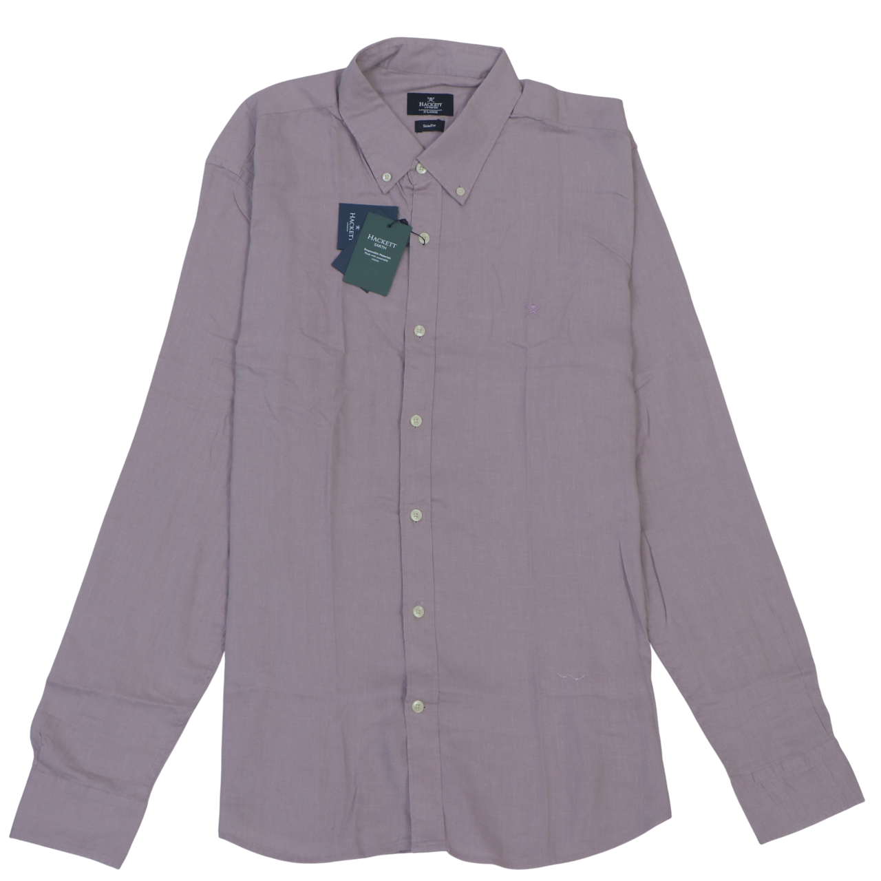 HACKETT Ethereal Lilac Tailored Fit Long Sleeve Button-Down Shirt