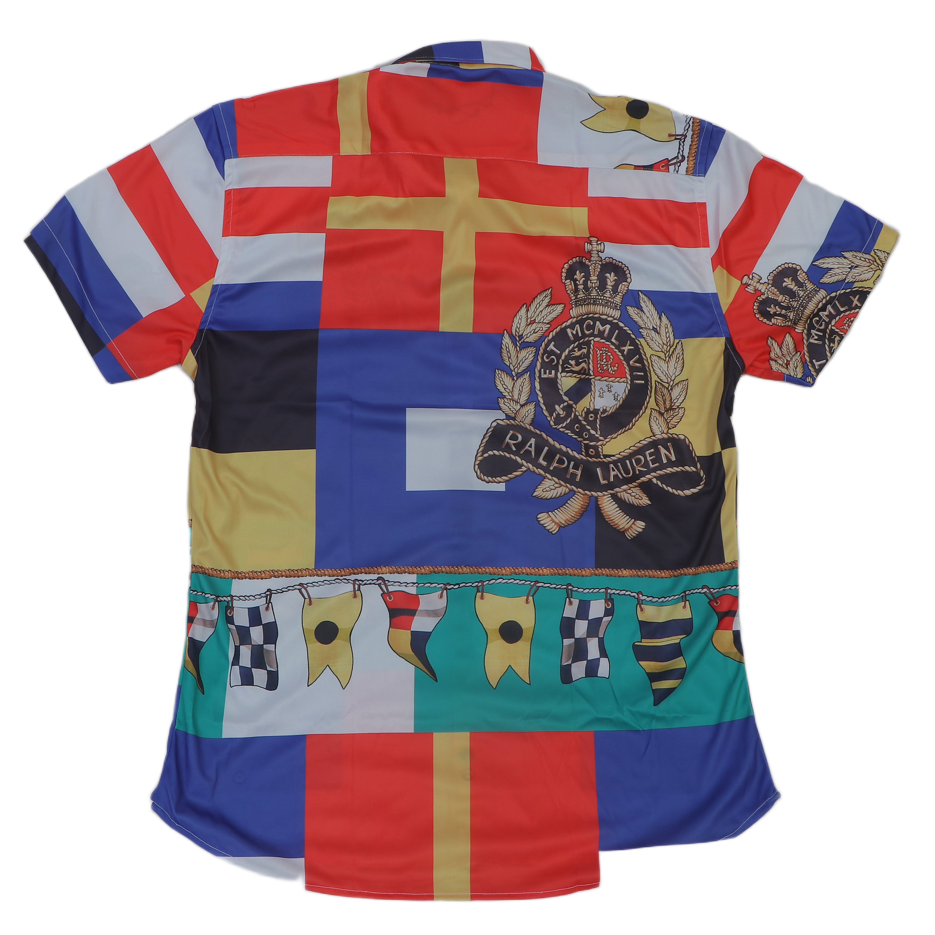 RALPH LAUREN Vibrant Lagoon Custom Fit Short Sleeve Shirt