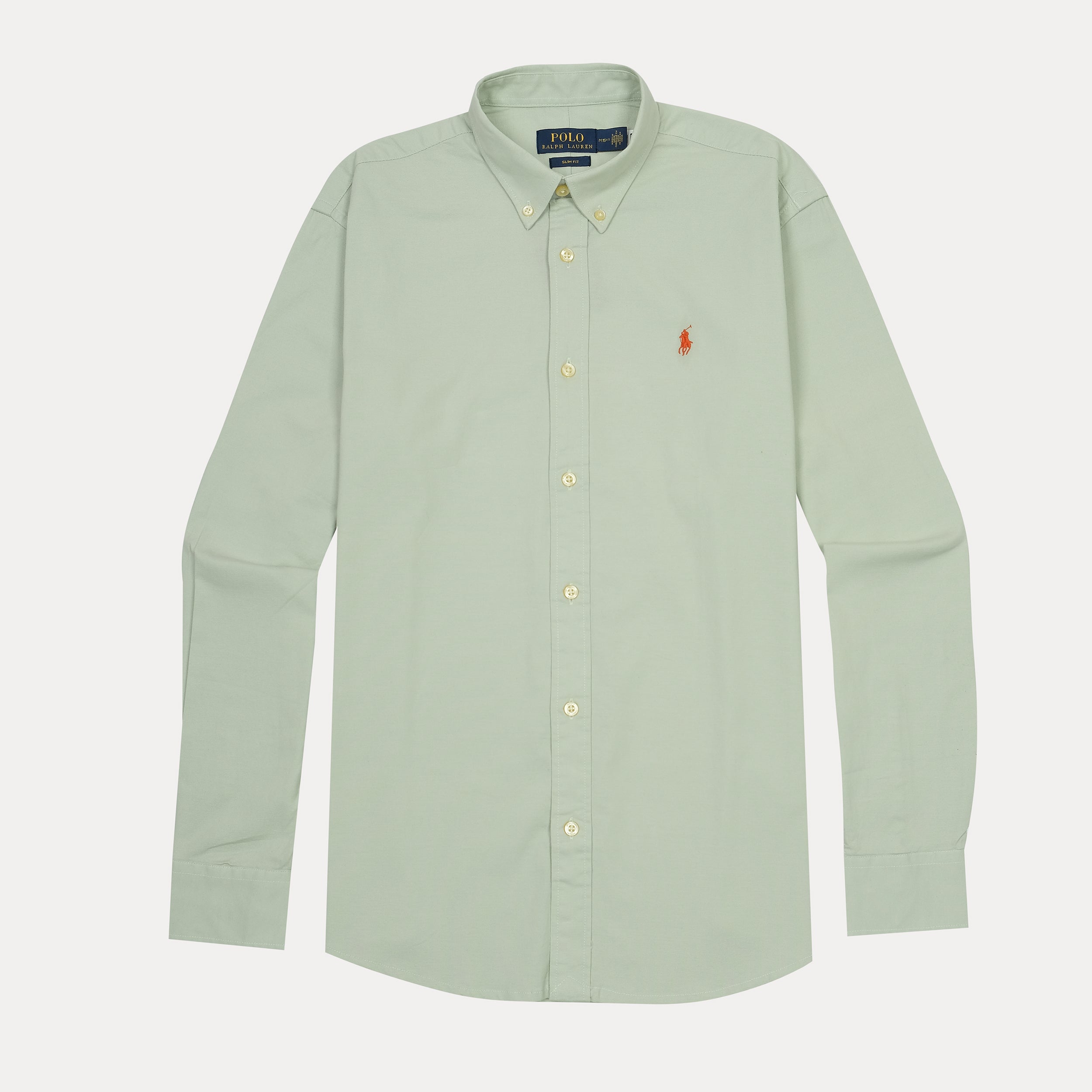 POLO RALPH LAUREN Tranquil Teal Slim Fit Long Sleeve Oxford Shirt
