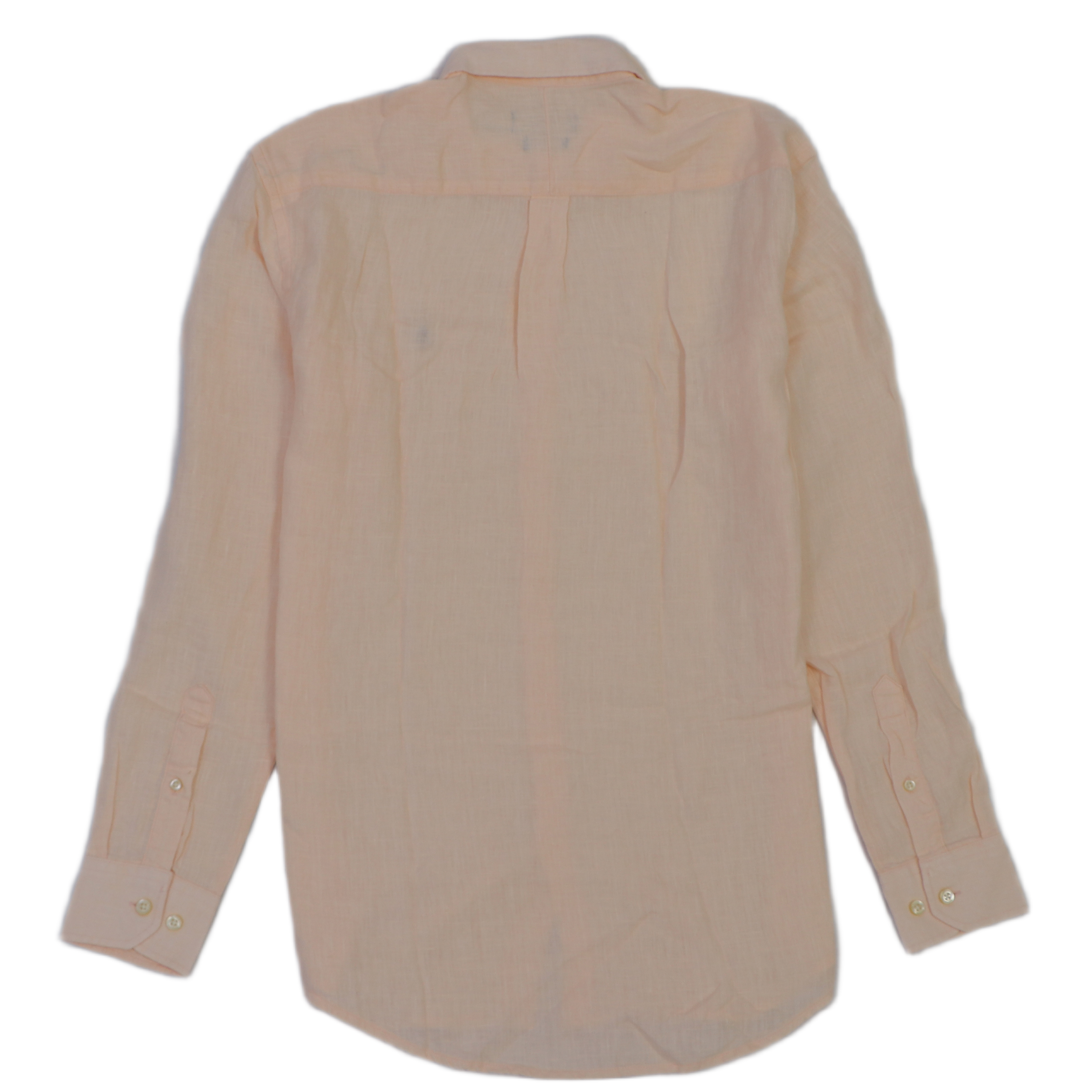 POLO RALPH LAUREN Blushing Peach Tailored Fit Long Sleeve Linen Shirt