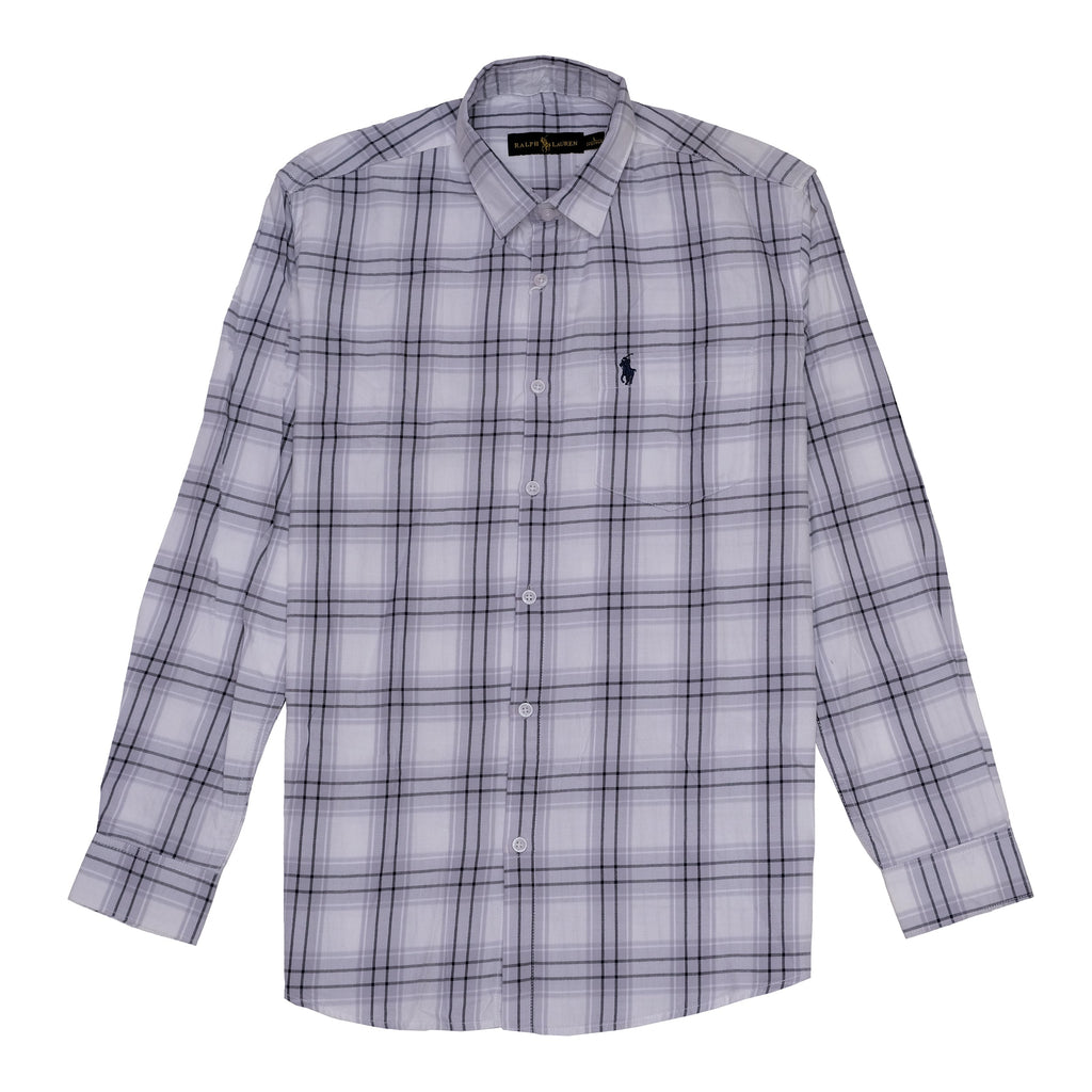 POLO RALPH LAUREN Silver Mist Slim Fit Long Sleeve Button-Up Shirt