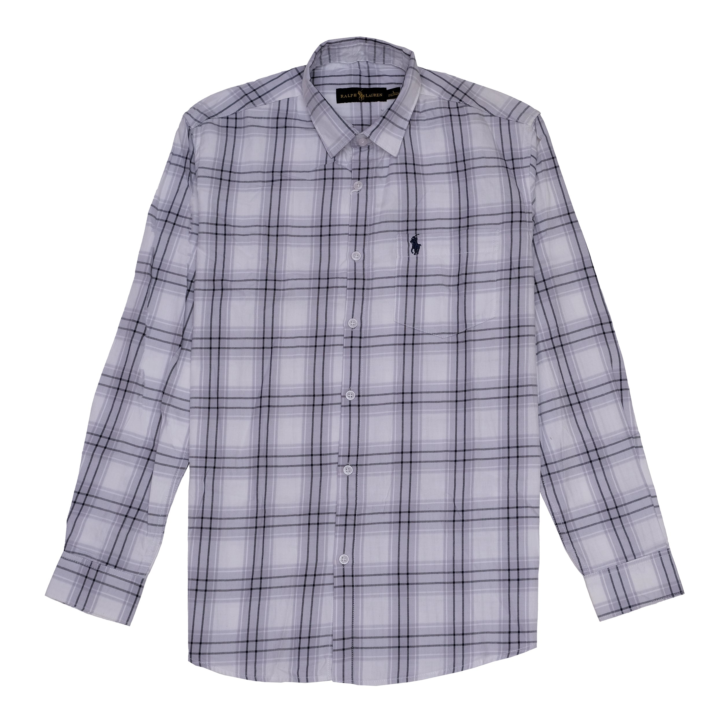 POLO RALPH LAUREN Silver Mist Slim Fit Long Sleeve Button-Up Shirt