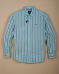 HACKETT LONDON Radiant Lapis Aurora Tailored Fit Long Sleeve Shirt