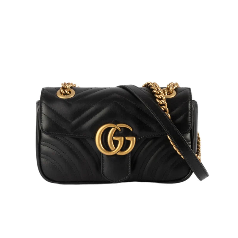 Gucci Heart Chevron Leather Shoulder Bag