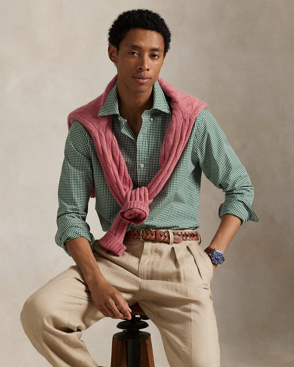 POLO RALPH LAUREN Mystic Pine Classic Fit Long Sleeve Gingham Shirt