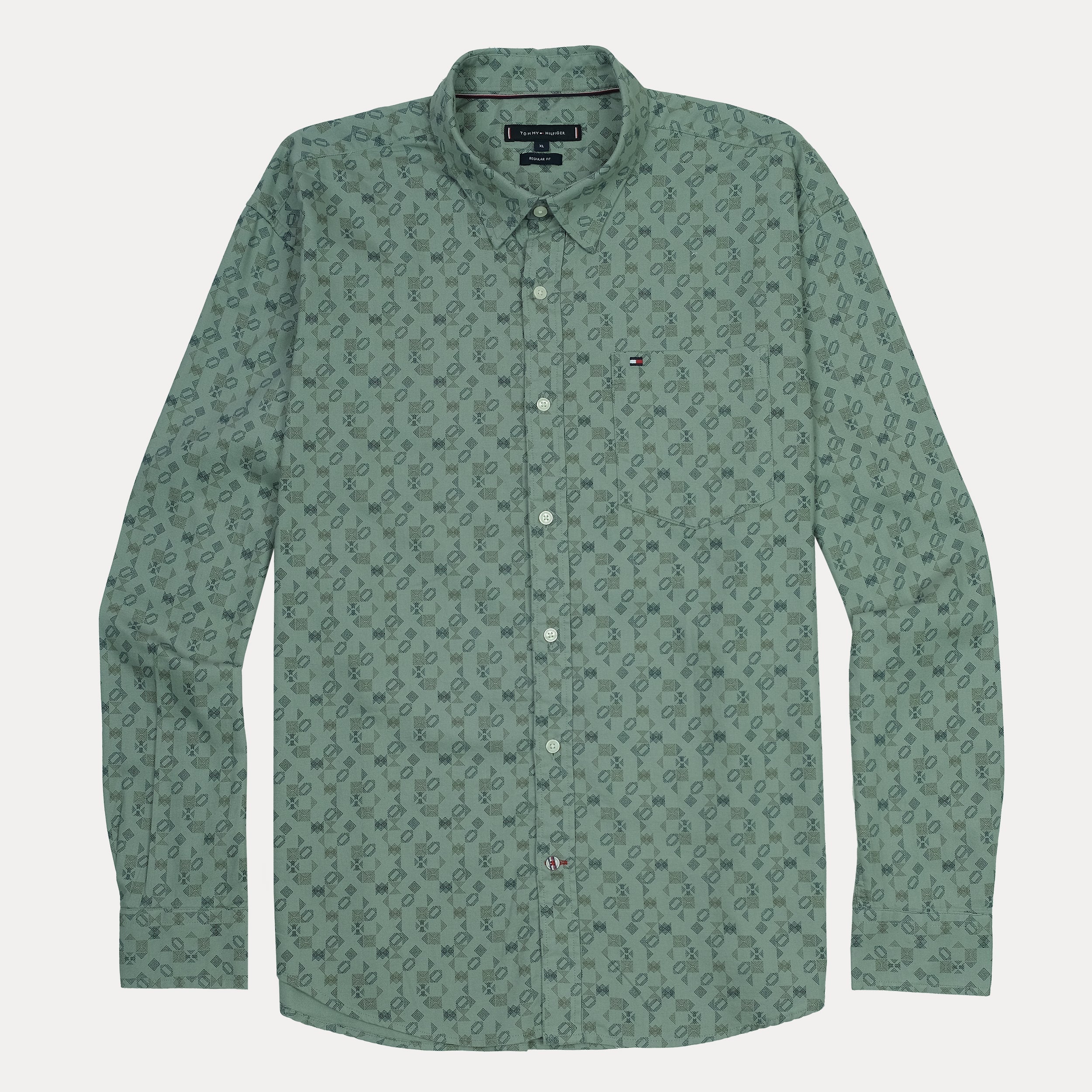 TOMMY HILFIGER Sage Fern Tailored Fit Long Sleeve Patterned Shirt