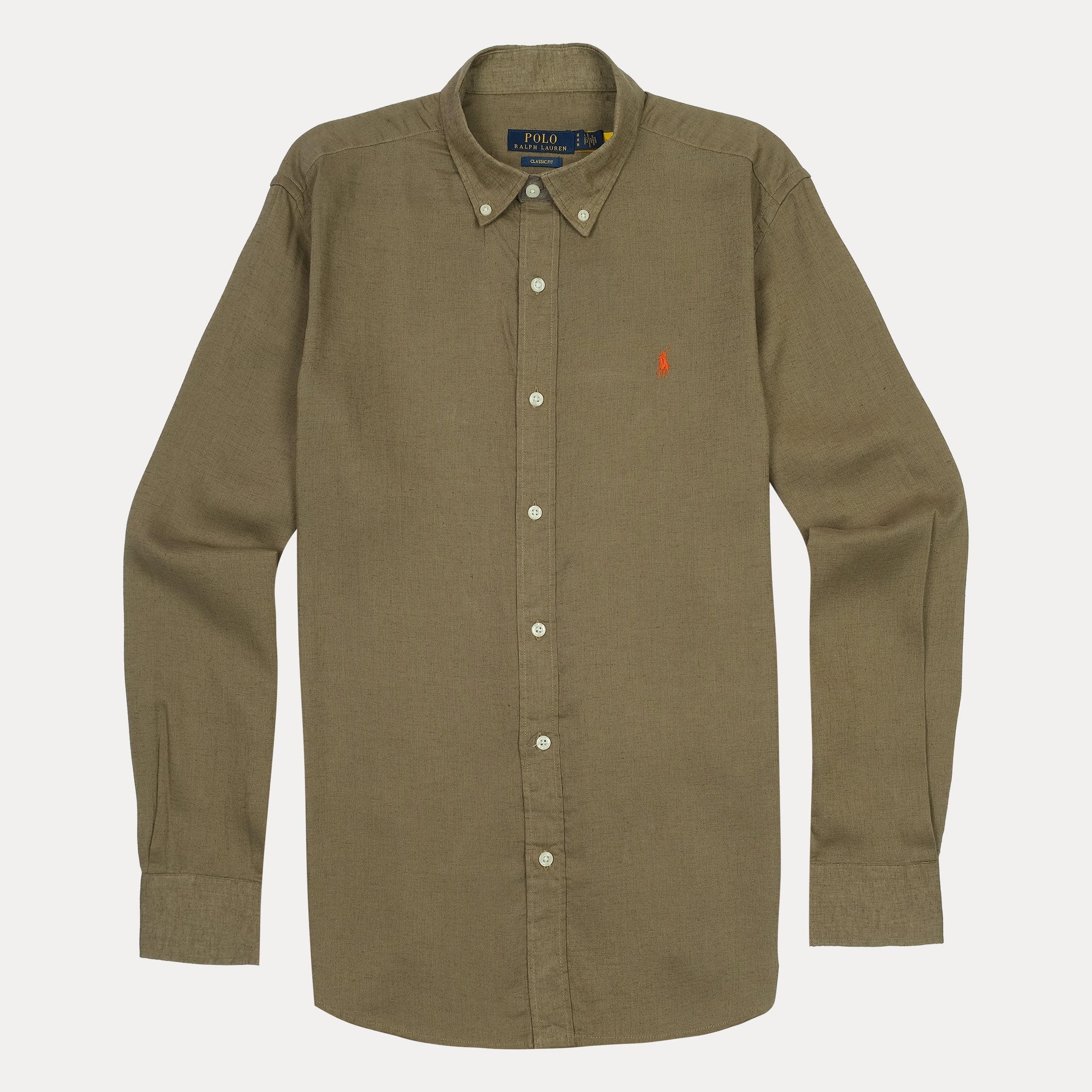 POLO RALPH LAUREN Mystic Fern Classic Fit Long Sleeve Linen Button-Down Shirt