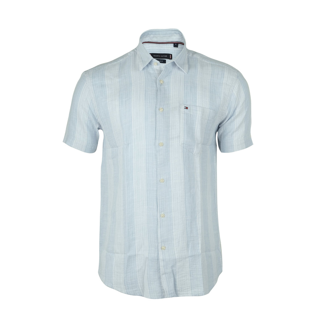 TOMMY HILFIGER Serene Sky Slim Fit Short Sleeve Casual Shirt