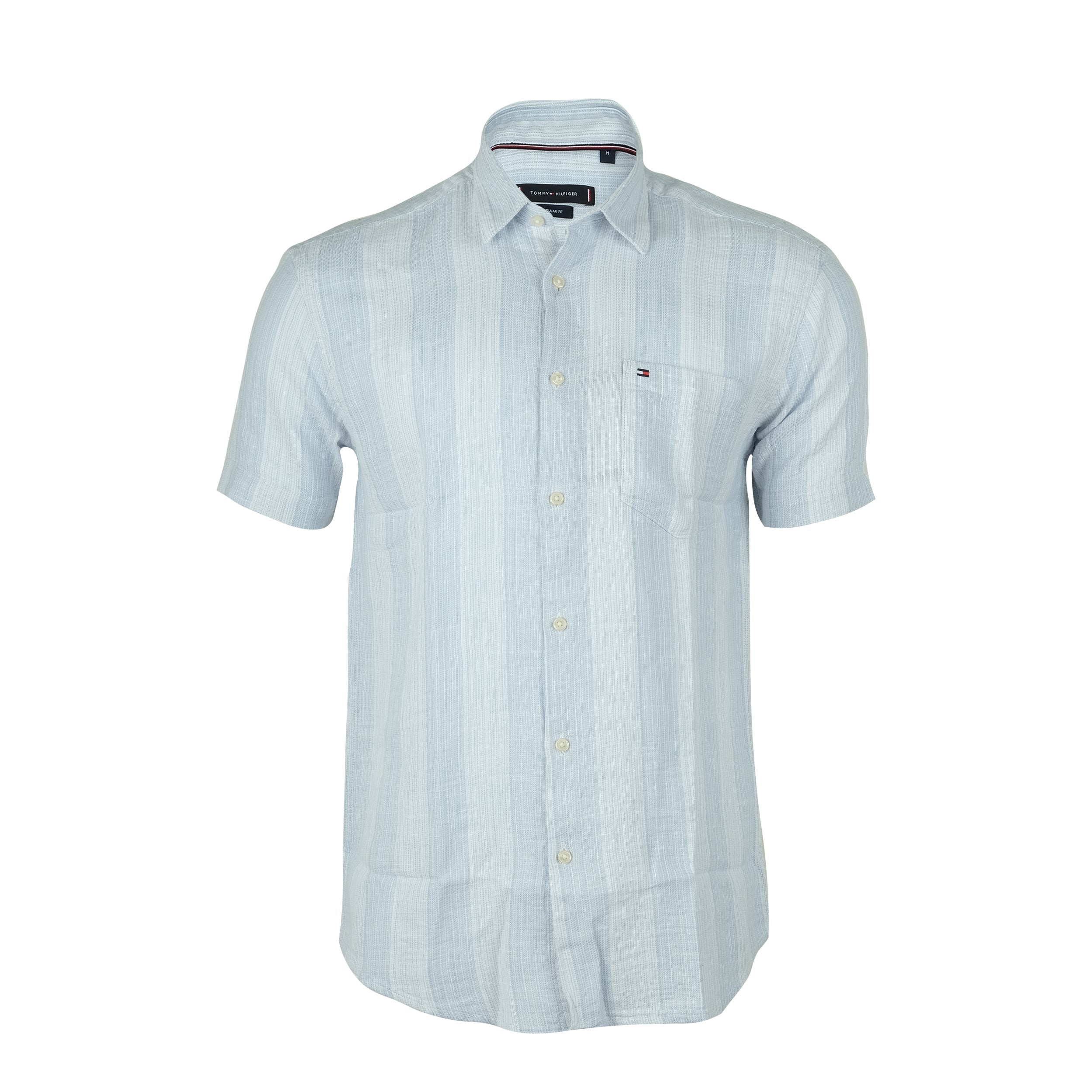 TOMMY HILFIGER Serene Sky Slim Fit Short Sleeve Casual Shirt