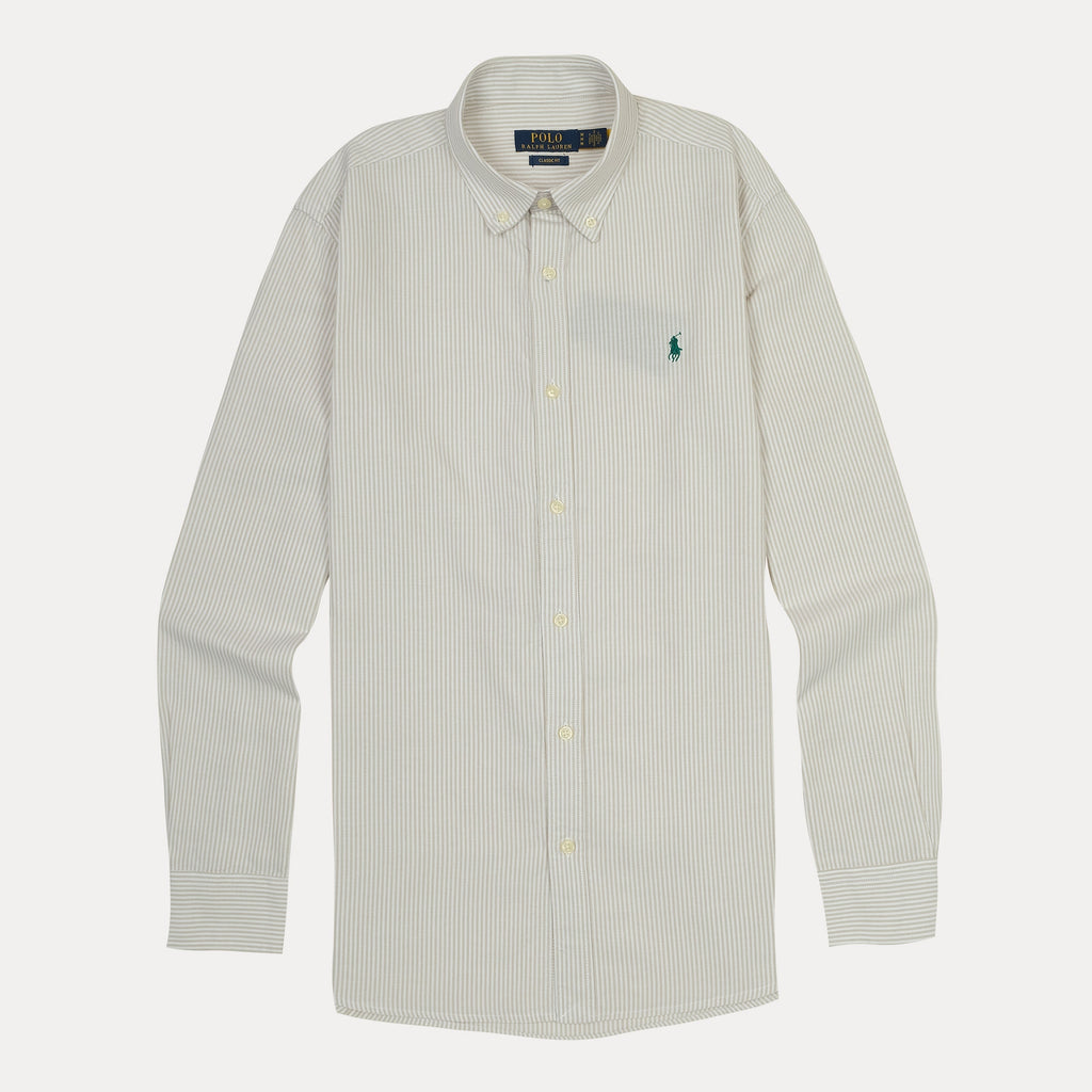 POLO RALPH LAUREN Enchanted Mint Classic Fit Long Sleeve Striped Shirt