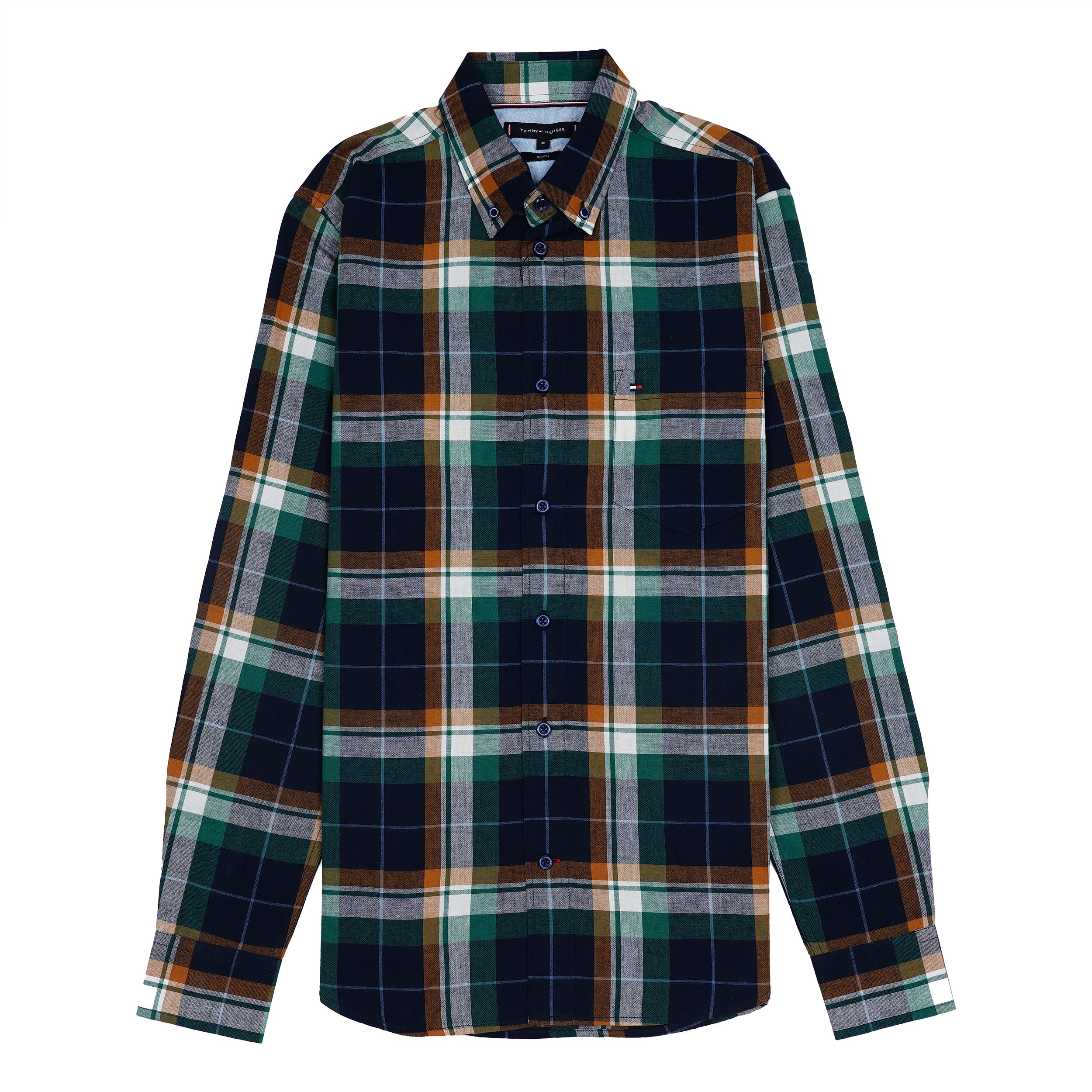 Tommy Hilfiger Aurelian Fern Tailored Fit Long Sleeve Gingham Shirt