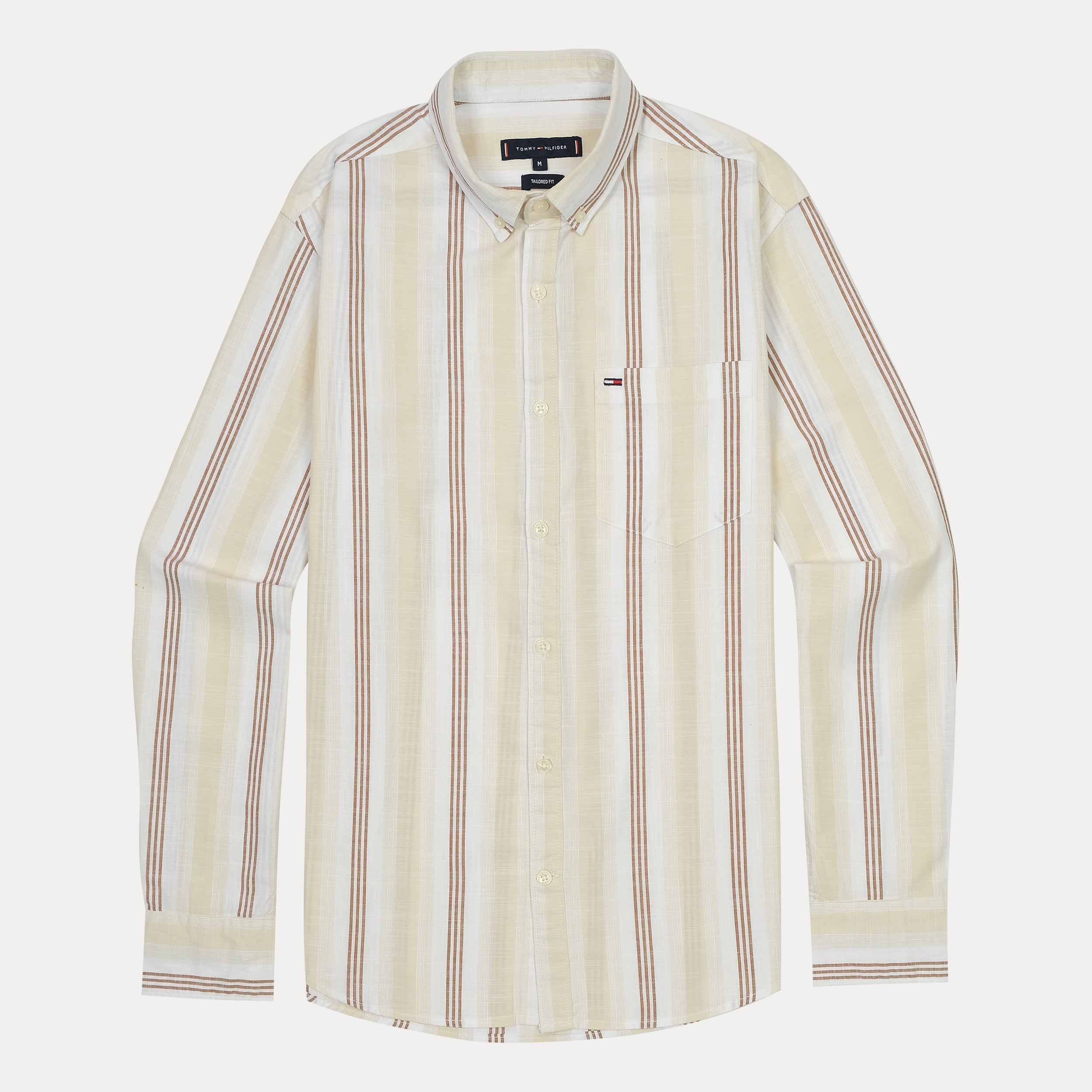 TOMMY HILFIGER Serene Pearl Tailored Fit Long Sleeve Striped Button-Up Shirt
