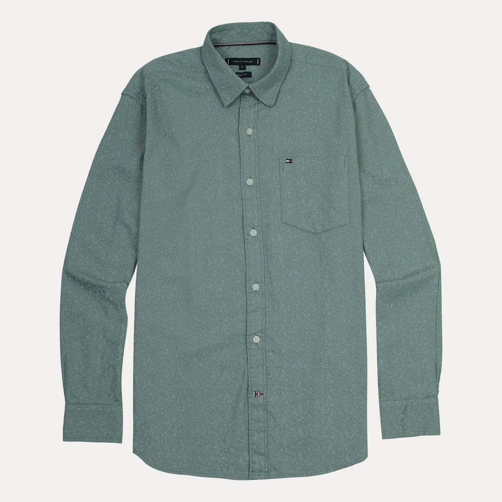 Tommy Hilfiger Men's Patterned Long Sleeve Shirt
