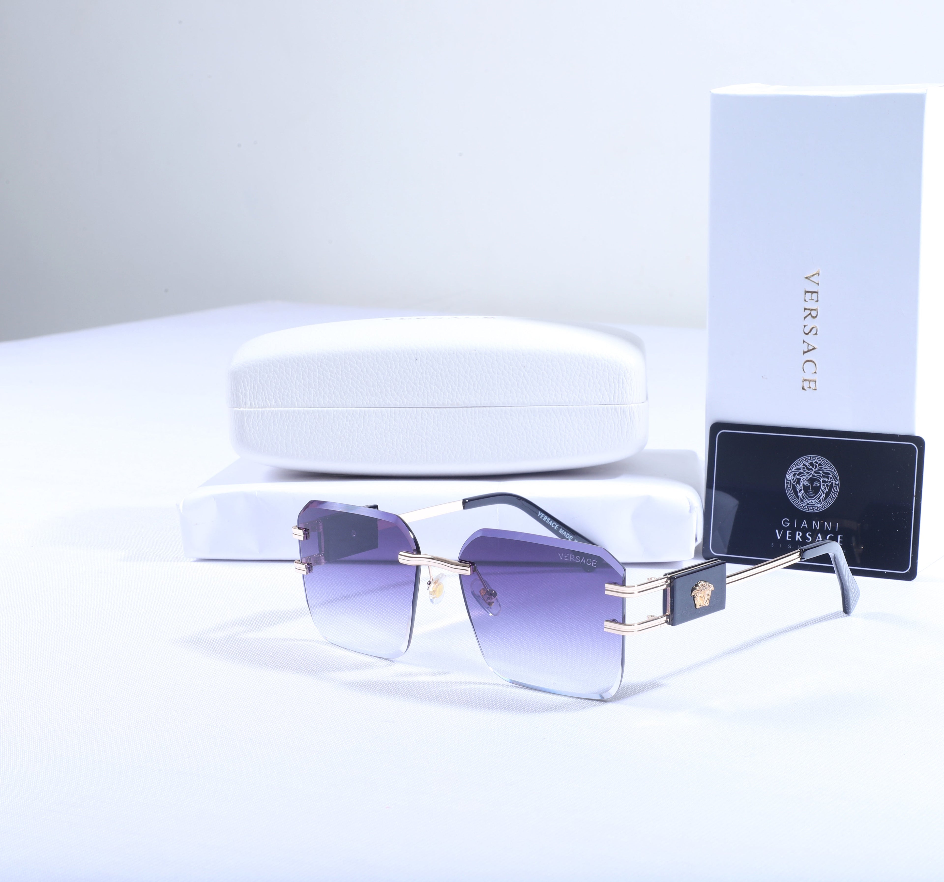 VERSACE Celestial Lavender Premium Shield Sunglasses